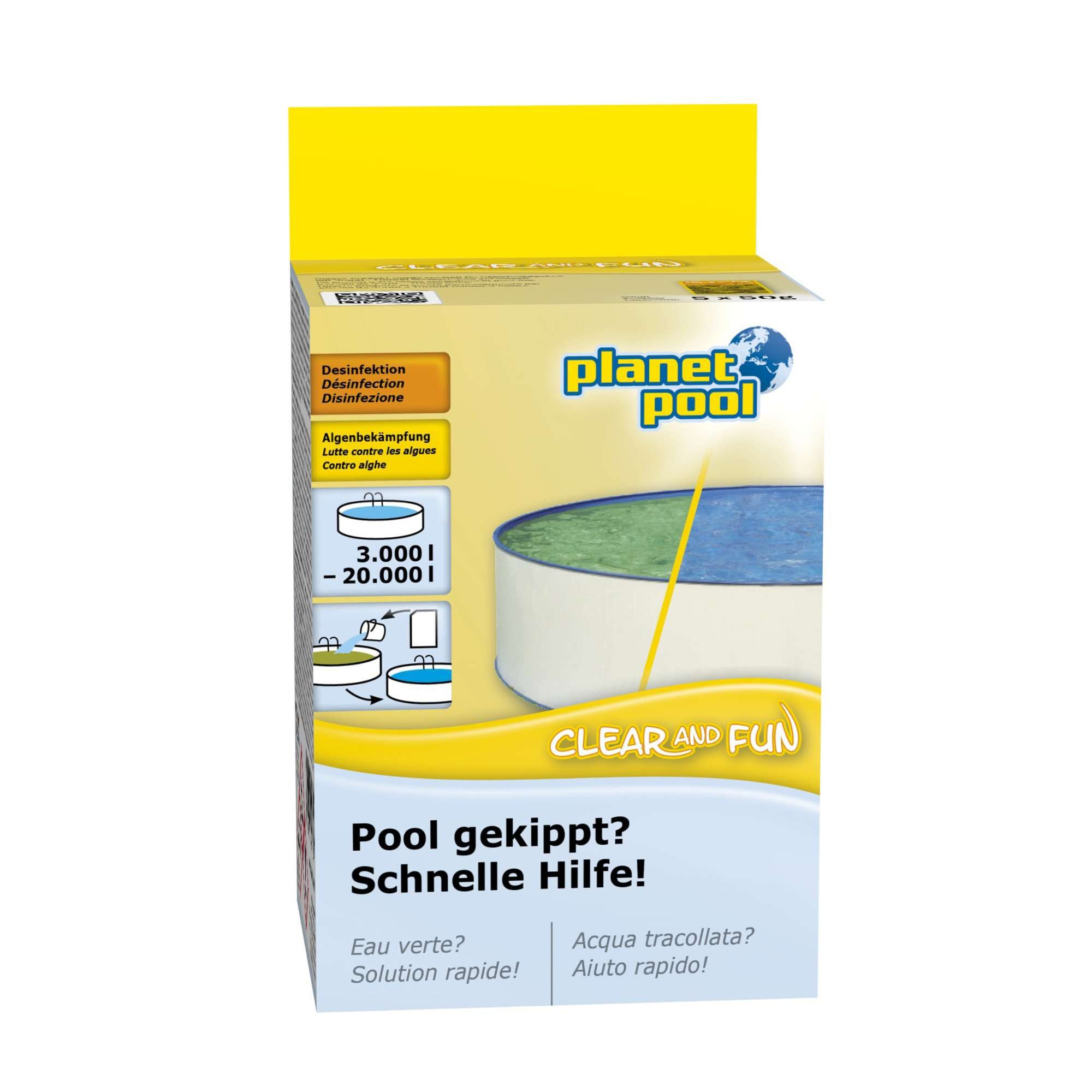Planet Pool Poolpflege Planet Pool Clear & Fun 5x50 g - Komplettpflege fü