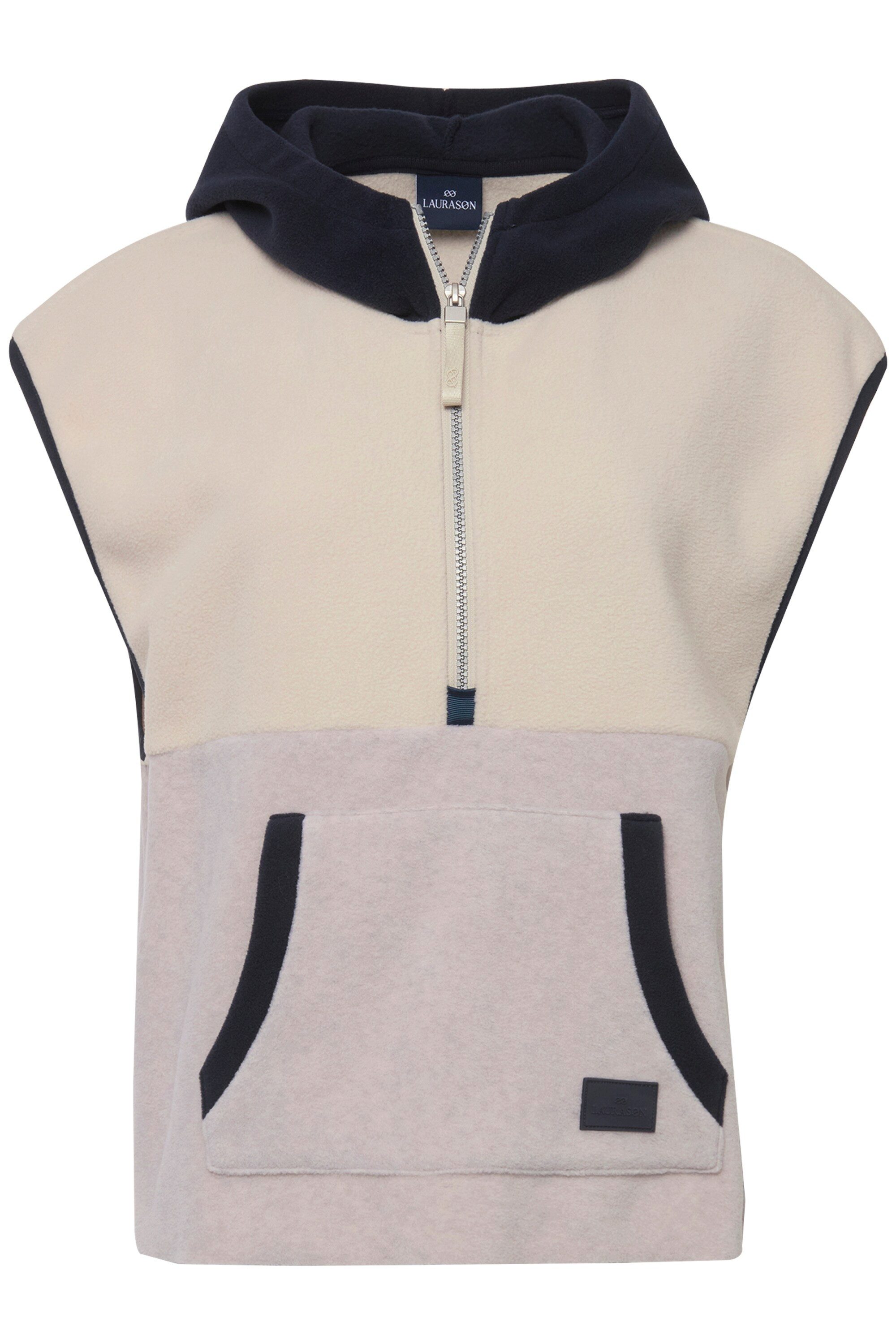 Laurasøn Sweatshirt Pullunder Fleece farbige Kapuze günstig online kaufen