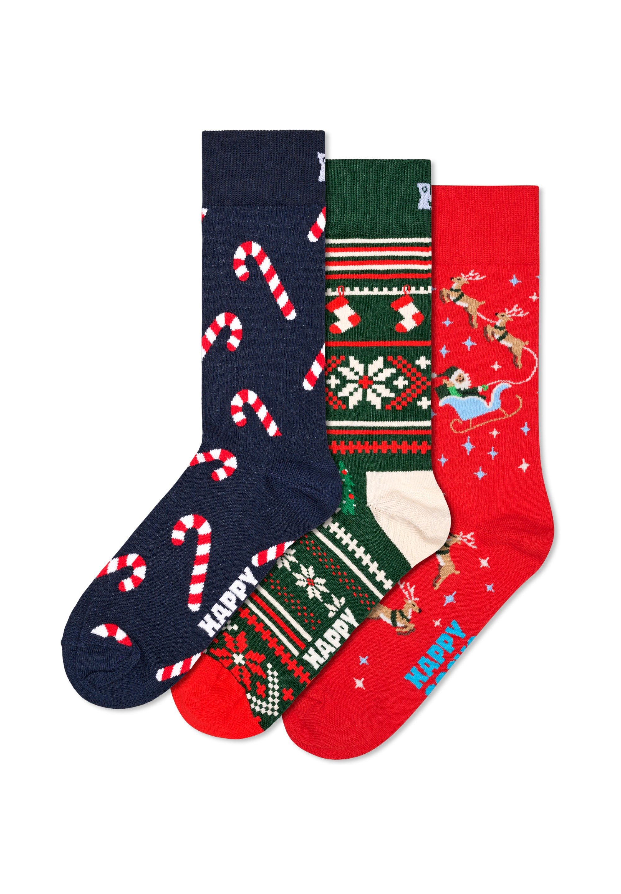 Happy Socks Basicsocken 3-Pack Holiday Socks Verstärkte Ferse, besserer Hal günstig online kaufen