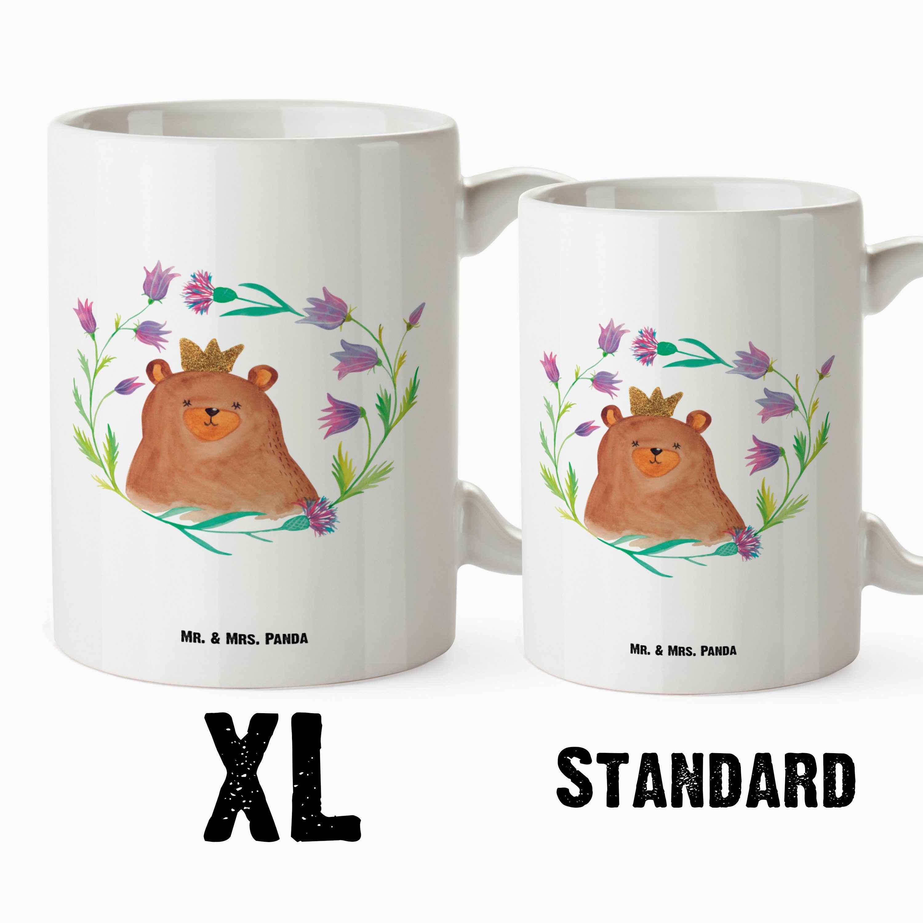 Mr. & XL Becher, Tasse, - Mrs. XL Geschenk, Bär Königin Teddy, Mutt, XL Keramik - Groß, Tasse Tasse Panda Weiß