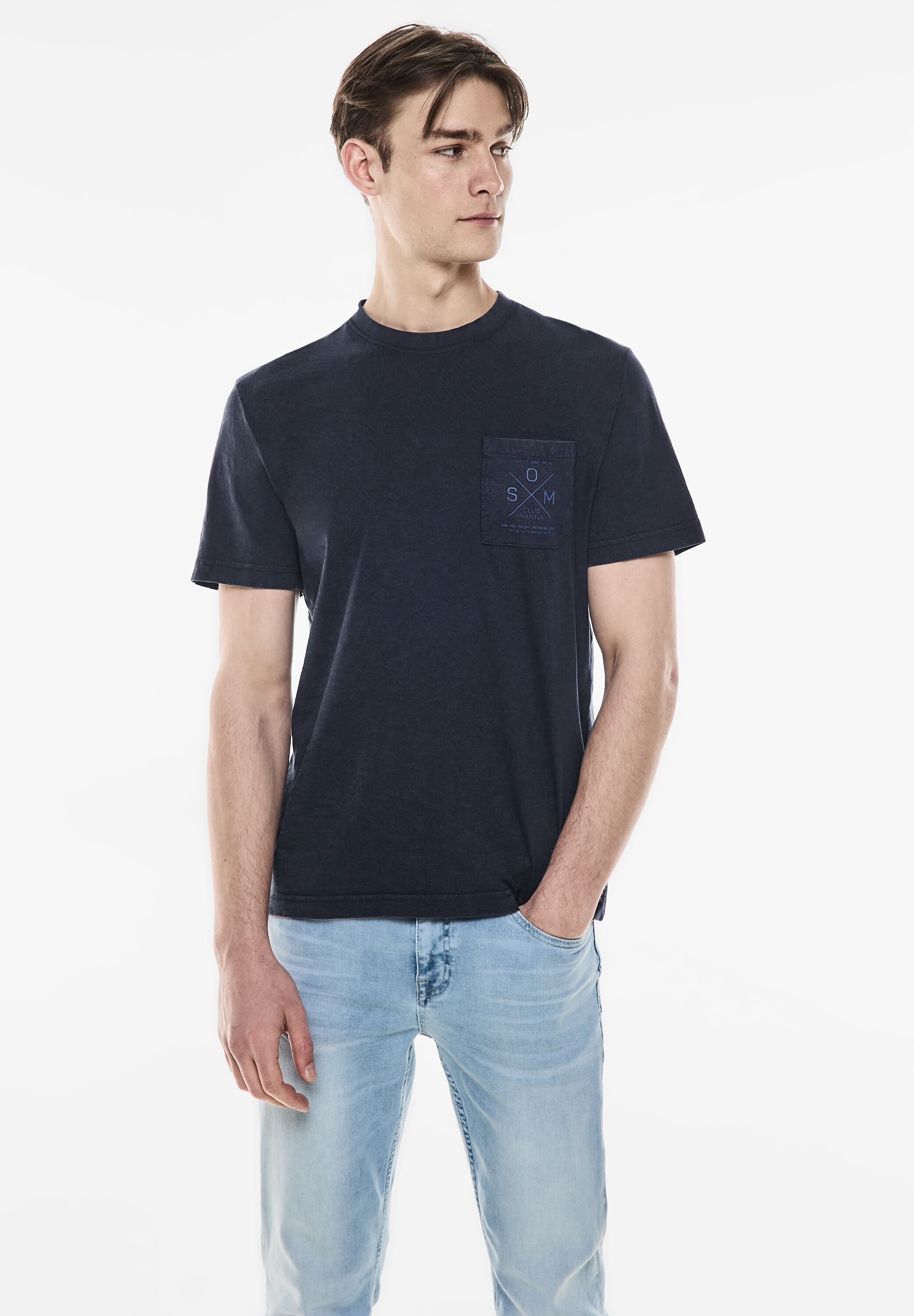STREET ONE MEN T-Shirt mit Brusttasche