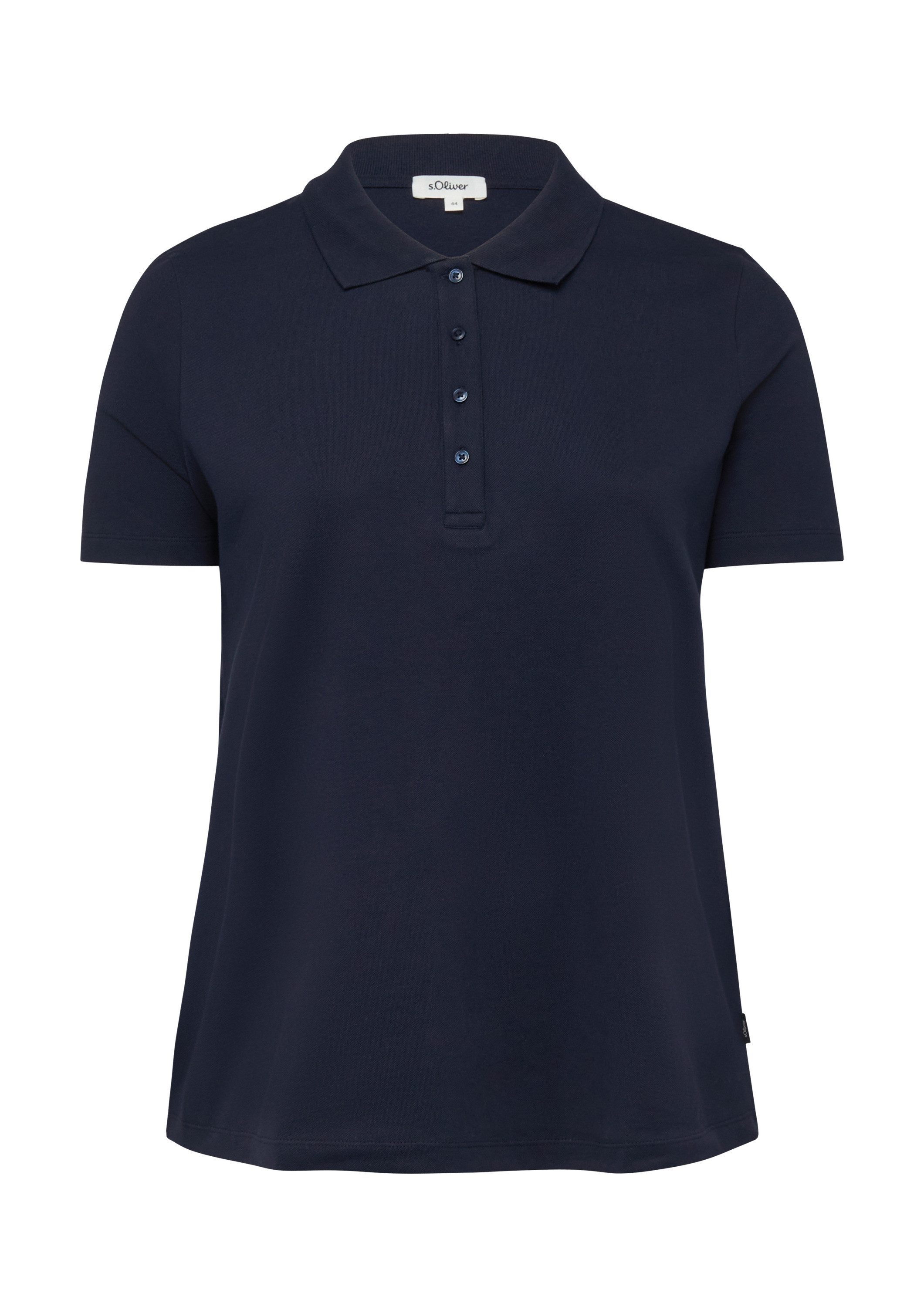 s.Oliver Kurzarmshirt Polo-Shirt Poloshirt aus Baumwollpiqué günstig online kaufen