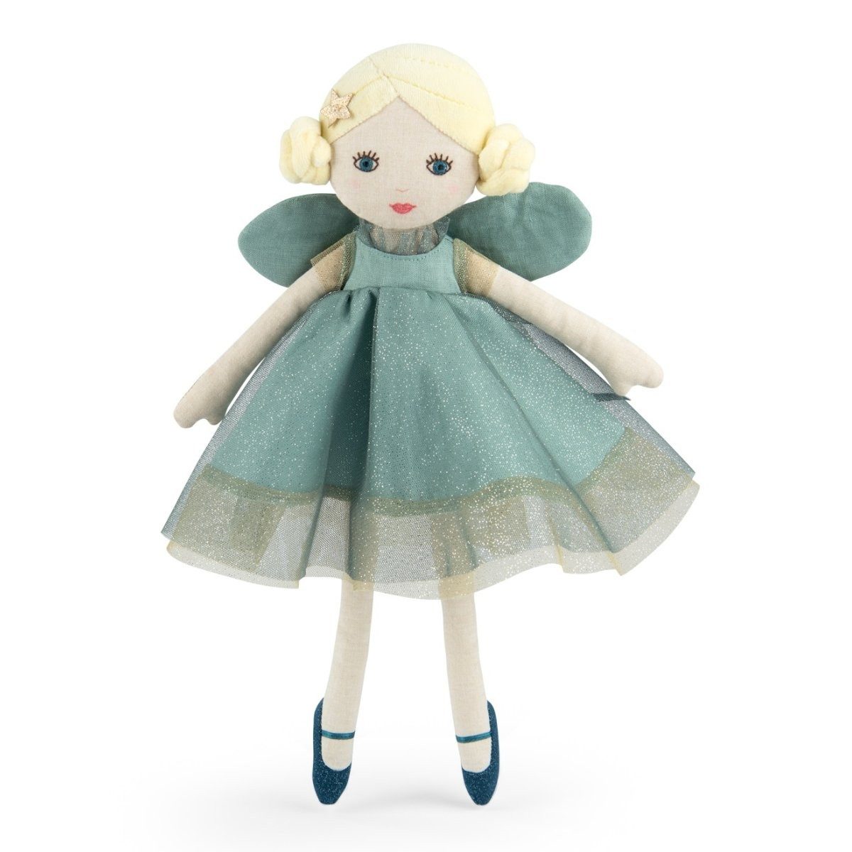 Moulin Roty Babypuppe Fee Ondine grün Feenpuppe aus Fee zum Spielen und Kuscheln (1-tlg), Feenpuppe