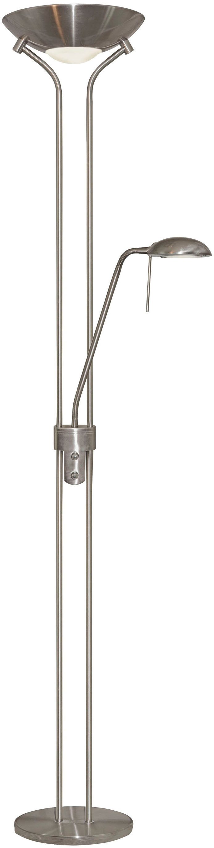 Searchlight Stehlampe Mother and Child Stehleuchte - Satin, Silber & Glas, ohne Leuchtmittel