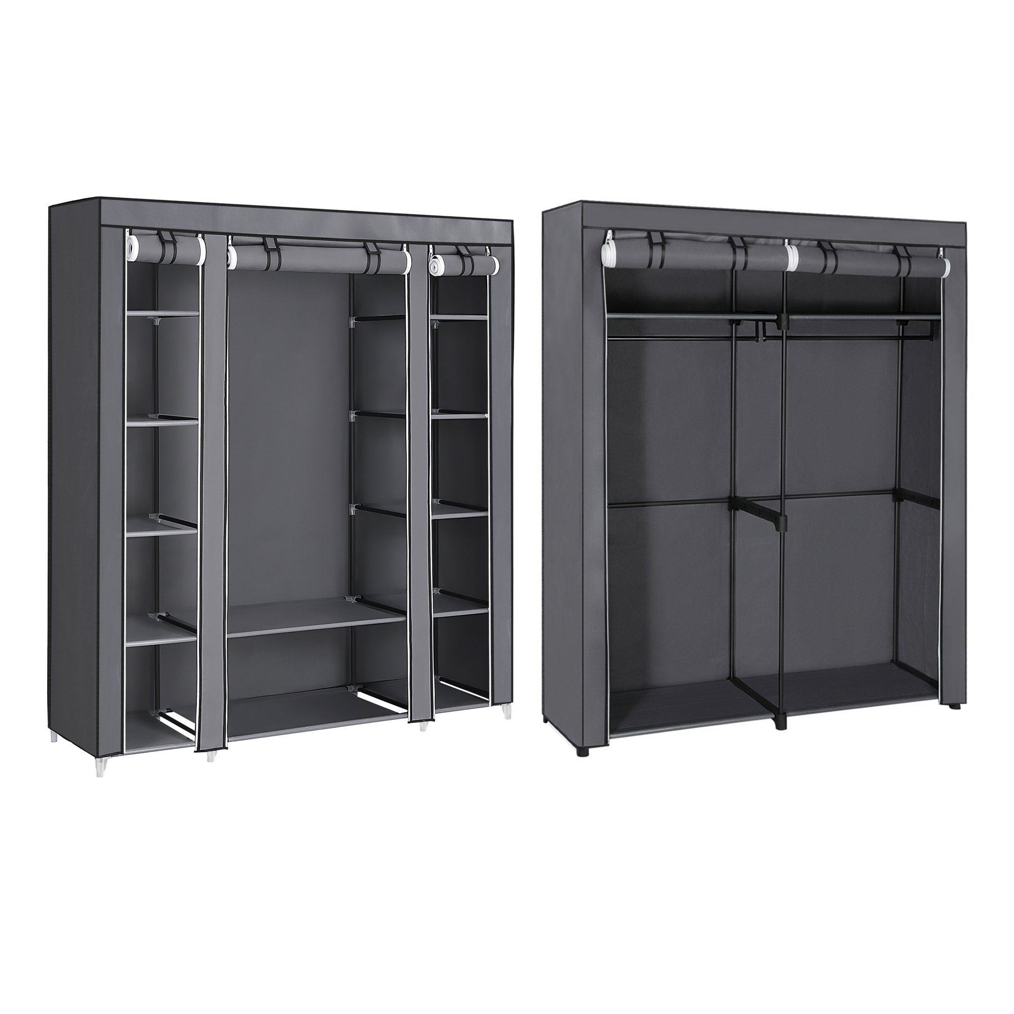 Kleiderschrank SONGMICS Set, 2 Kleiderschrank Set, Stoffschrank Set