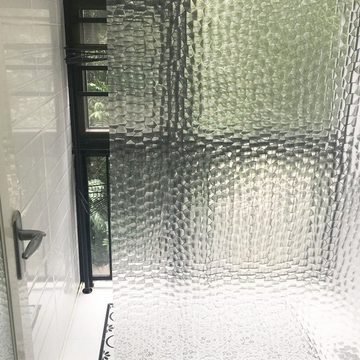 HIYORI Duschvorhang 3D-Wasserwürfel EVA Duschvorhang -Wasserdicht, Anti-Schimmel & Stilvol Breite 180 cm