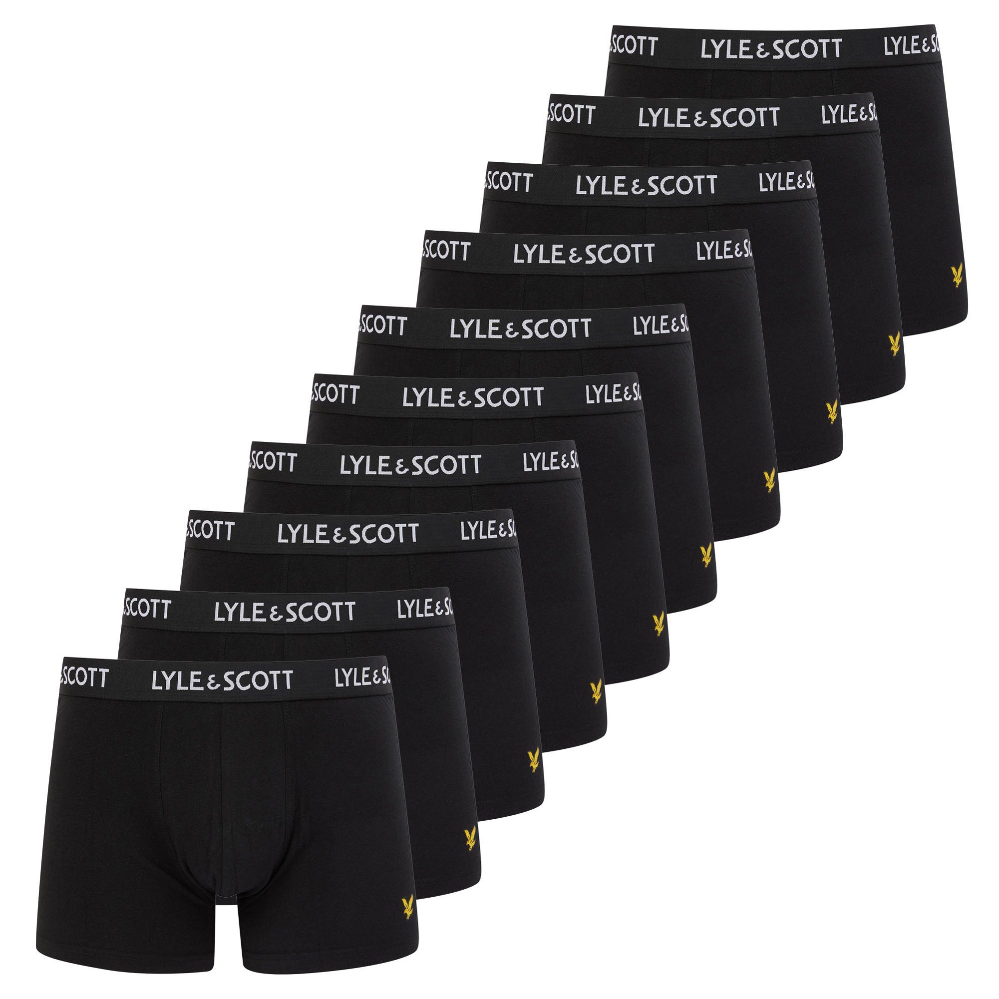 Lyle & Scott Boxer Herren Boxershort 10er Pack Baumwolle Miller 10P (Packung, 10er Pack)