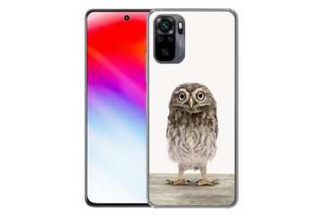 MuchoWow Handyhülle Eule - Braun - Eulenküken - Kinder - Jungen - Mädchen, Phone Case, Handyhülle Xiaomi Redmi Note 10, Silikon, Schutzhülle