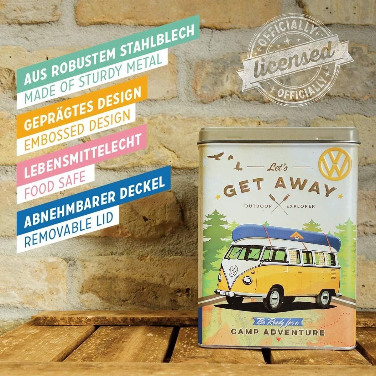 Nostalgic-Art Vorratsdose Kaffeedose Blechdose - VW Bulli Get Away