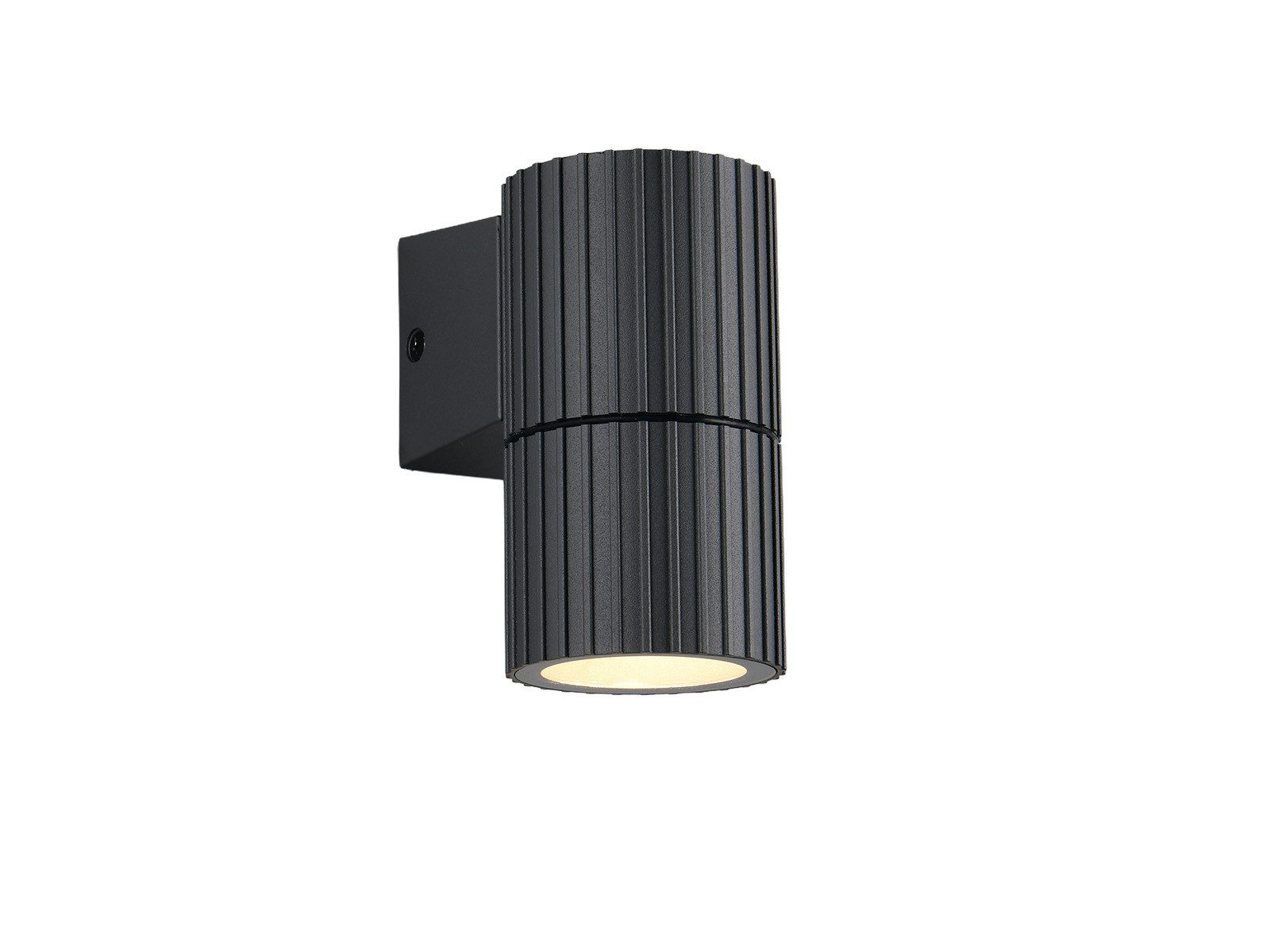 TRIO Leuchten LED Außen-Wandleuchte Aluminium Downlight geriffelt, Höhe 11cm, LED wechselbar, Warmweiß, Außenleuchte für Fassadenbeleuchtung und Außen-Beleuchtung Haus-Wand