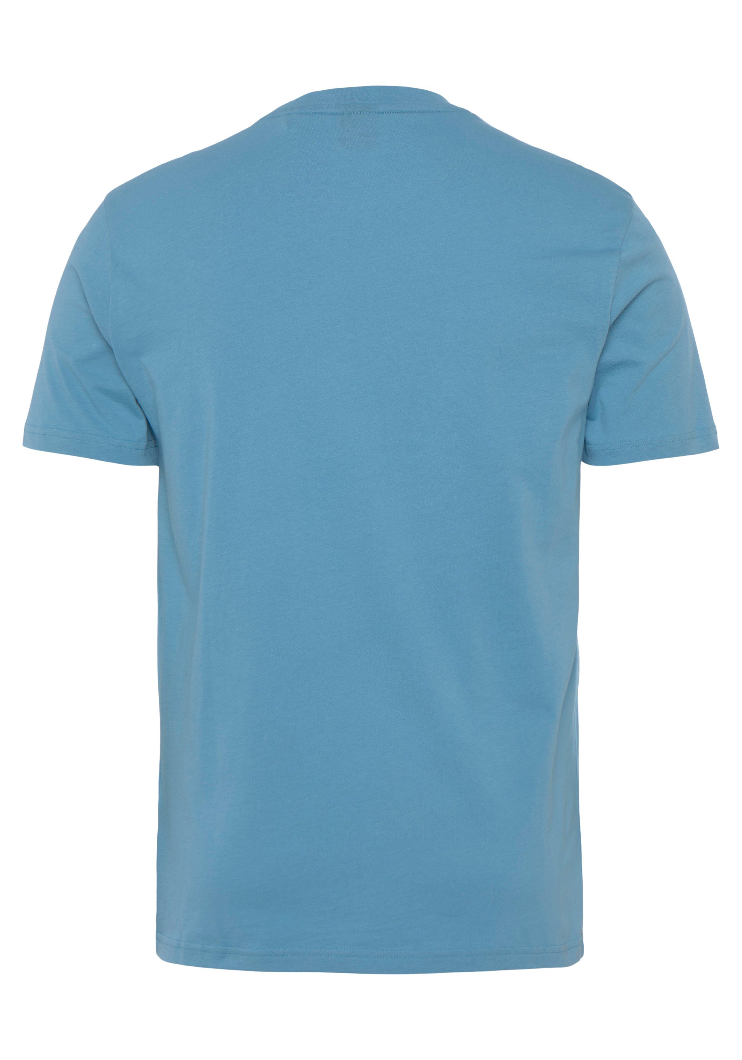 BOSS ORANGE der Blue 1 Open auf Thinking mit großem T-Shirt BOSS 10246016 493 Brust 01 Druck