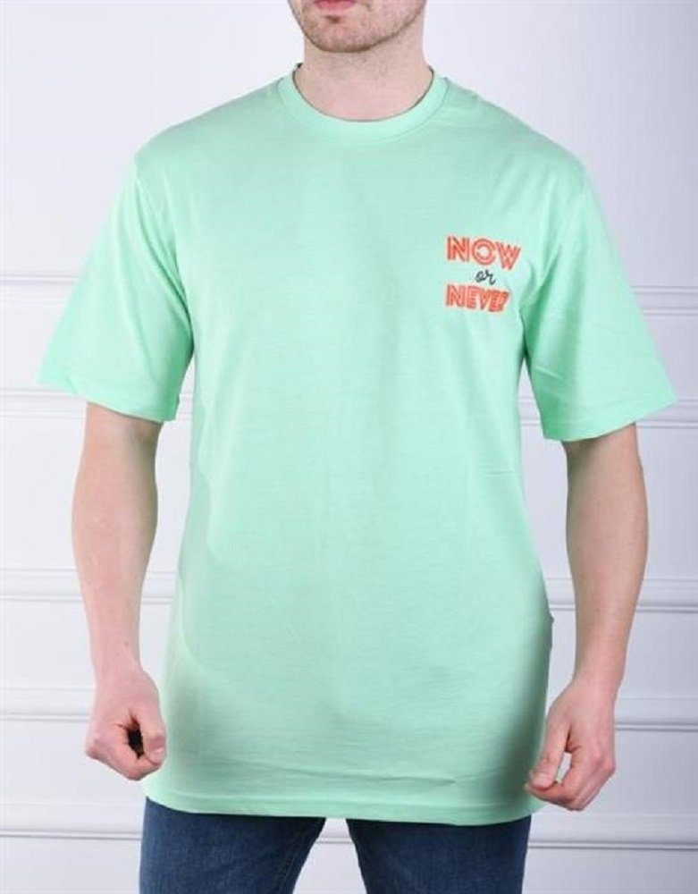 Megaman Sommer Basic T-Shirt Shirt Tee Oversize Jeans TS-5004 Grün Long T-Shirt Designer Herren Tee