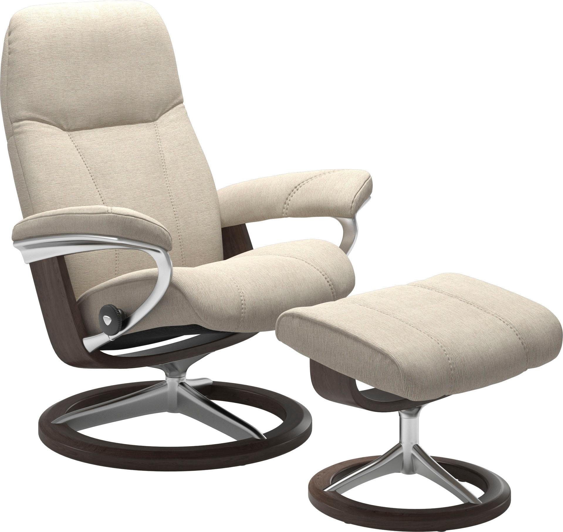 mit (Set, L, Base, Gestell Consul Hocker, Stressless® Größe Hocker), Relaxsessel Relaxsessel mit Signature Wenge mit