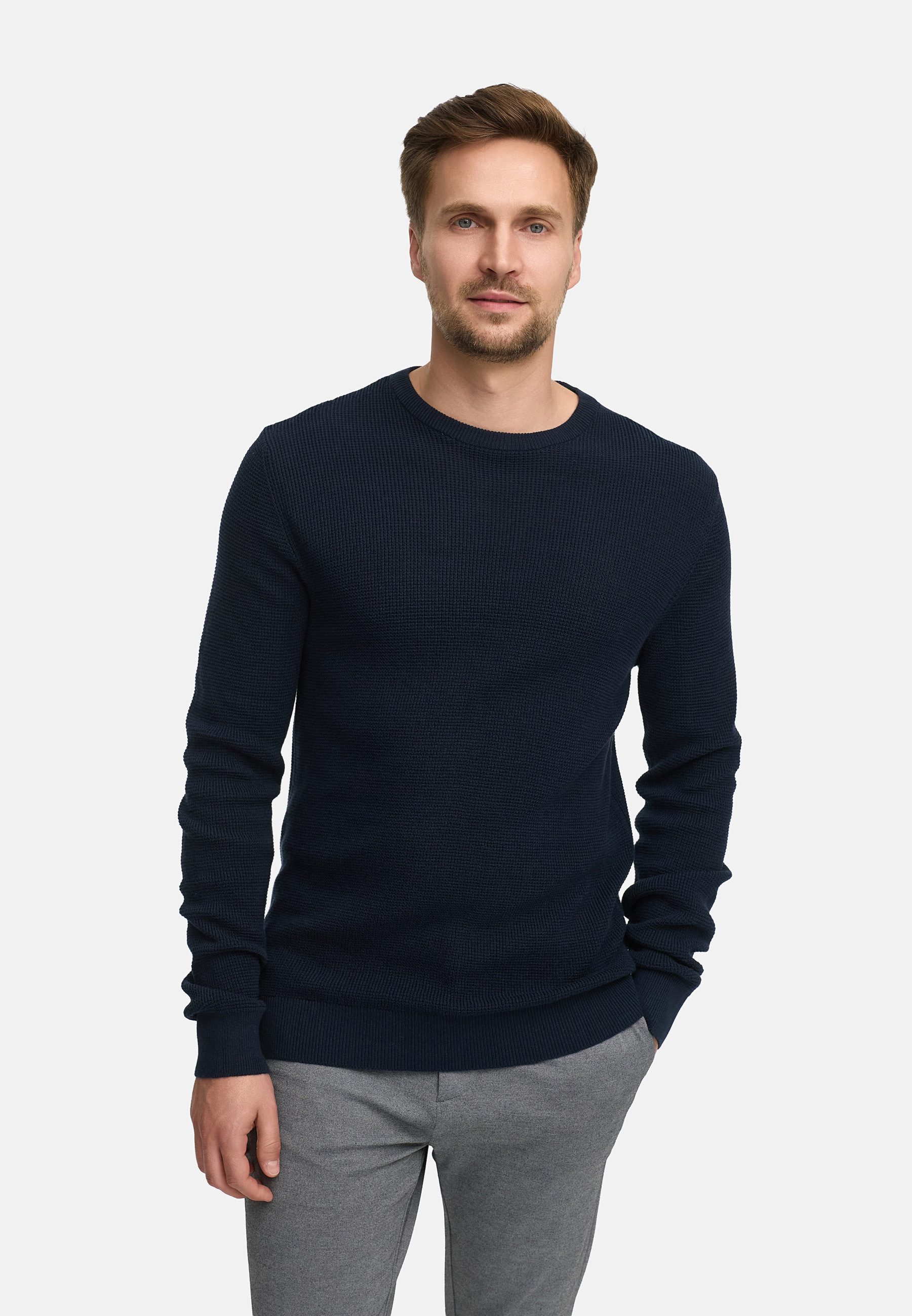 Jeff Strickpullover Herren JFTristan crew Pullover Herrenpullover mit Rundhalsausschnitt, bequemer Regular Fit