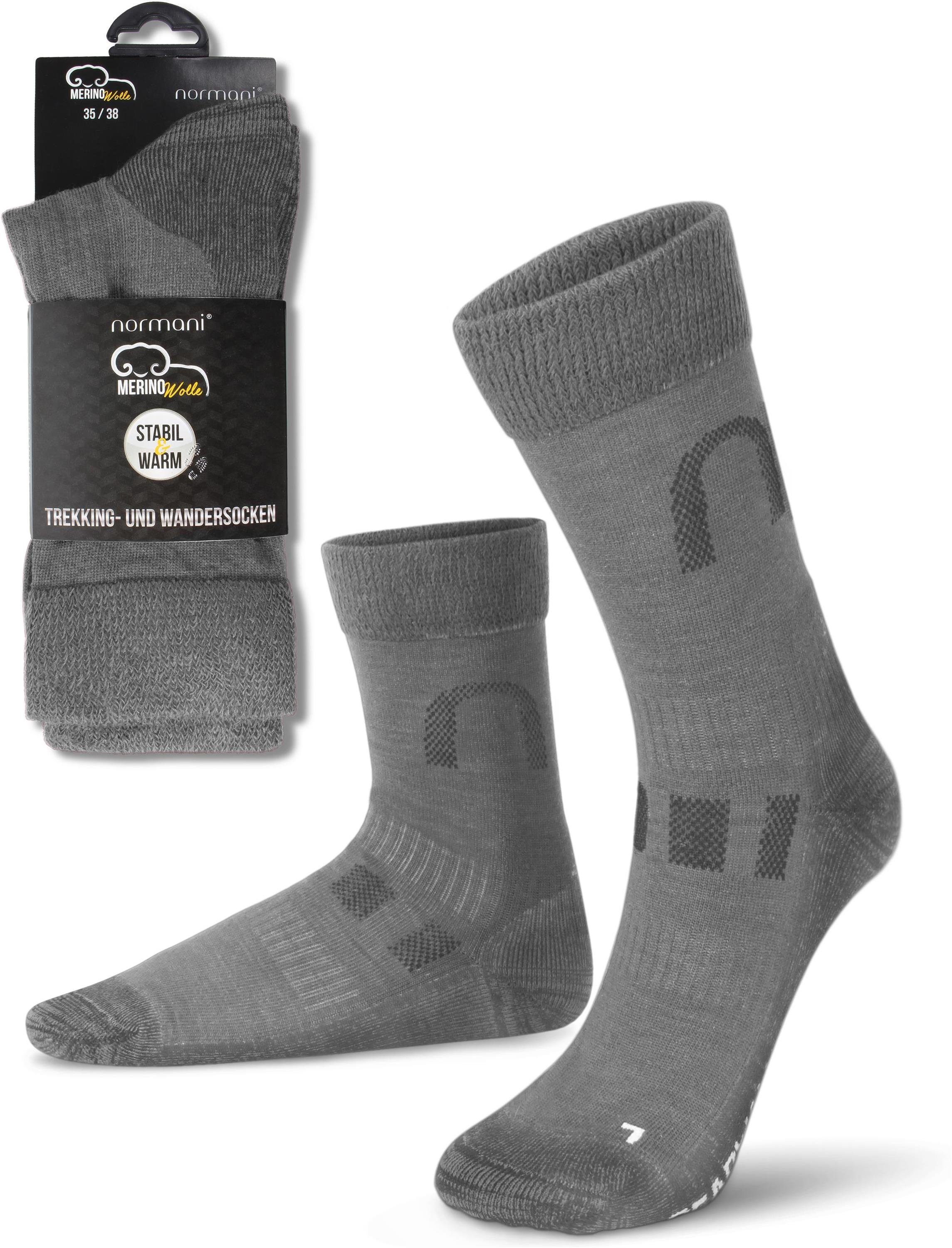 normani Wandersocken 2 Paar Merinowollsocken Wander- und Trekkingsocken (Set, 2 Paar) hochwertige Merinowolle