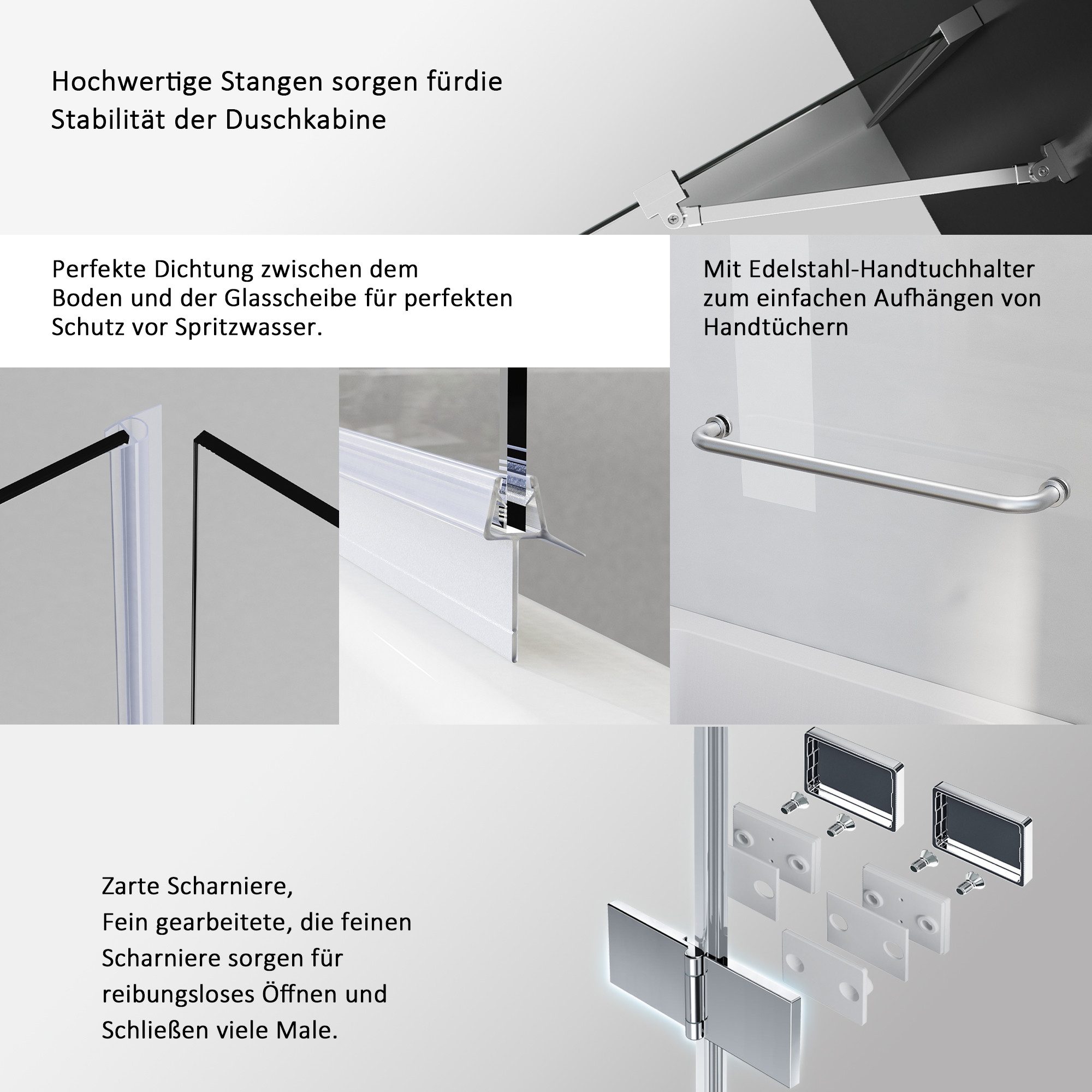 Boromal Badewannenaufsatz mit seitenwand 70cm 70x120x140cm, 5mm ESG mit Gestreift, (Badewannenfaltwand 3 teilig Milchglas Chrom, 180° Faltwand mit Seitenteil), (119-120) x (68,5-69,5) x 140cm