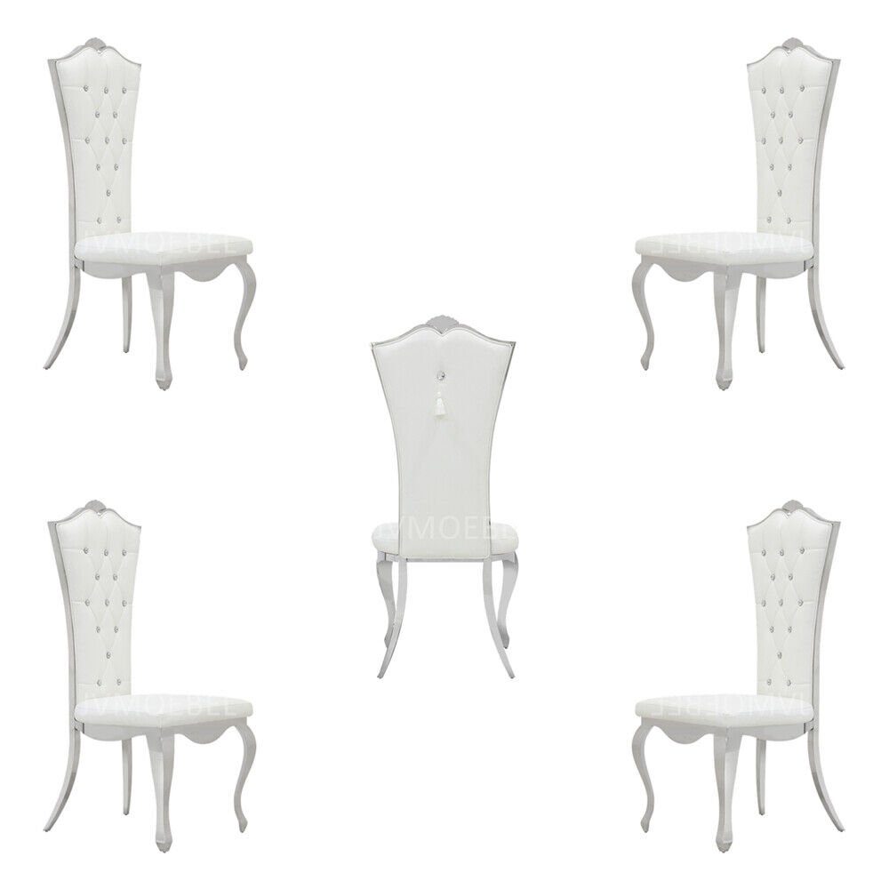 JVmoebel Stuhl Design Stuhl Luxus Lehnstuhl Polster Stühle 4x Sessel Wohn EssZimmer (4 St), Made in Europa