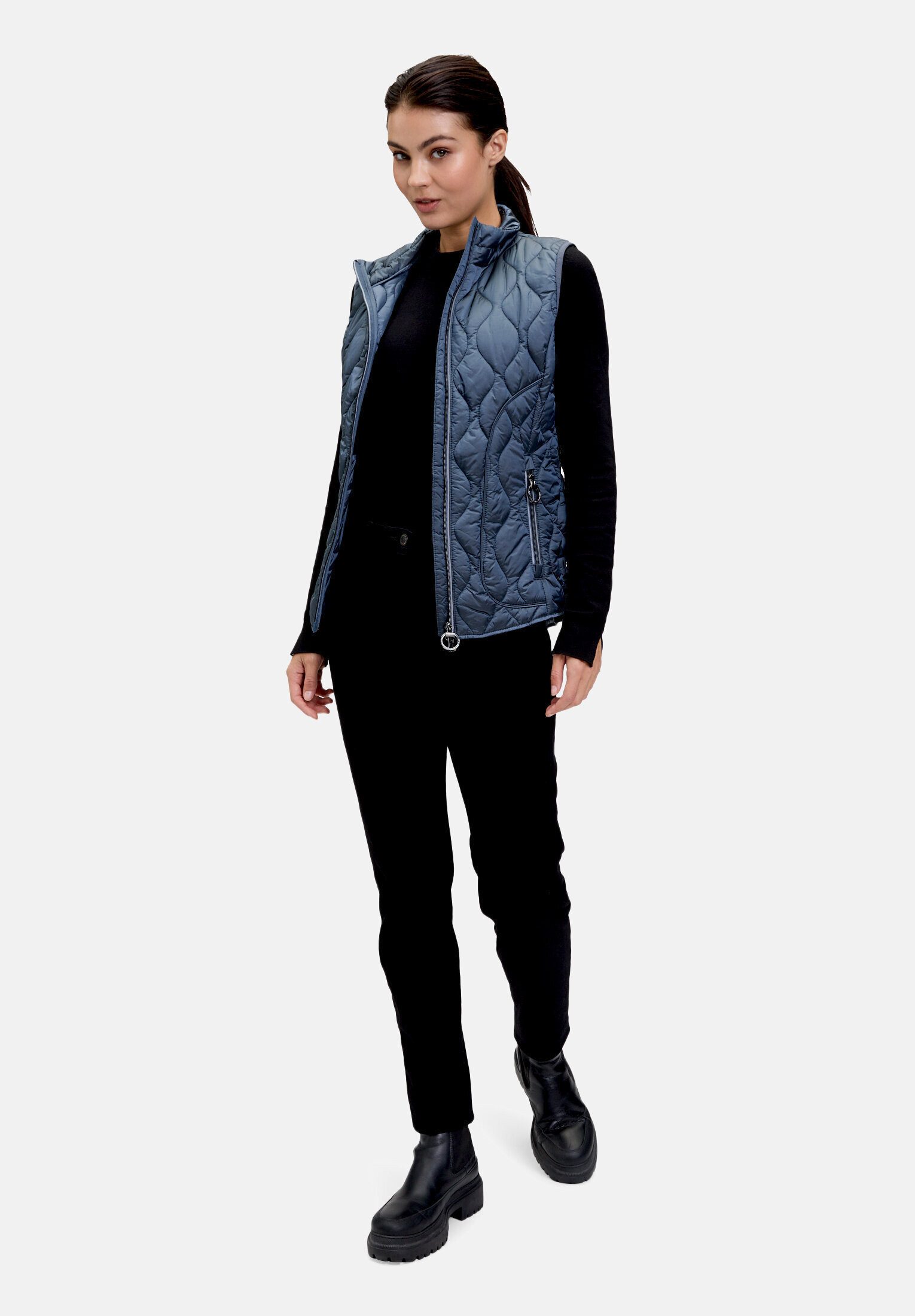 Betty Barclay Strickweste Damen mit Stehkragen