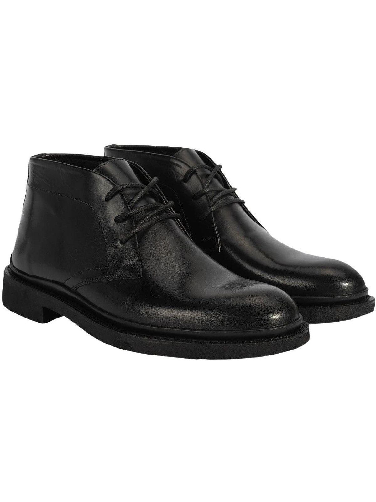 Herren-Lederstiefel – Schlupfstiefel, flacher Absatz, runde Zehenpart Stiefelette