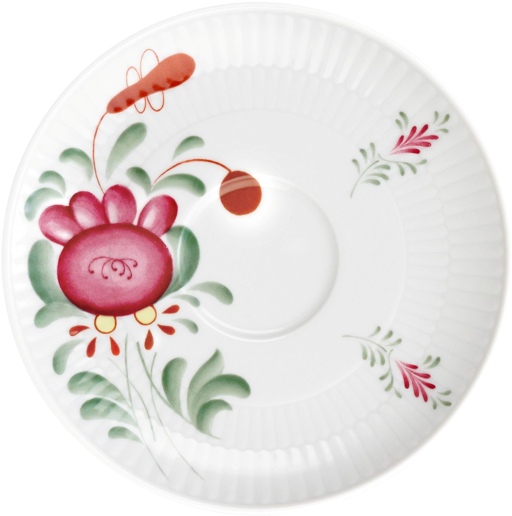 Seltmann Weiden Untertasse Amina Ostfriesenrose, (1 St), Kombinierbare Untertasse für: Kaffeetasse, Teetasse 0,22 l, Becher