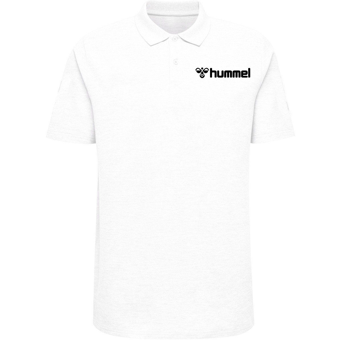 hummel White POLO T-Shirt Poloshirts Herren HMLGOMover 9001 COTTON -