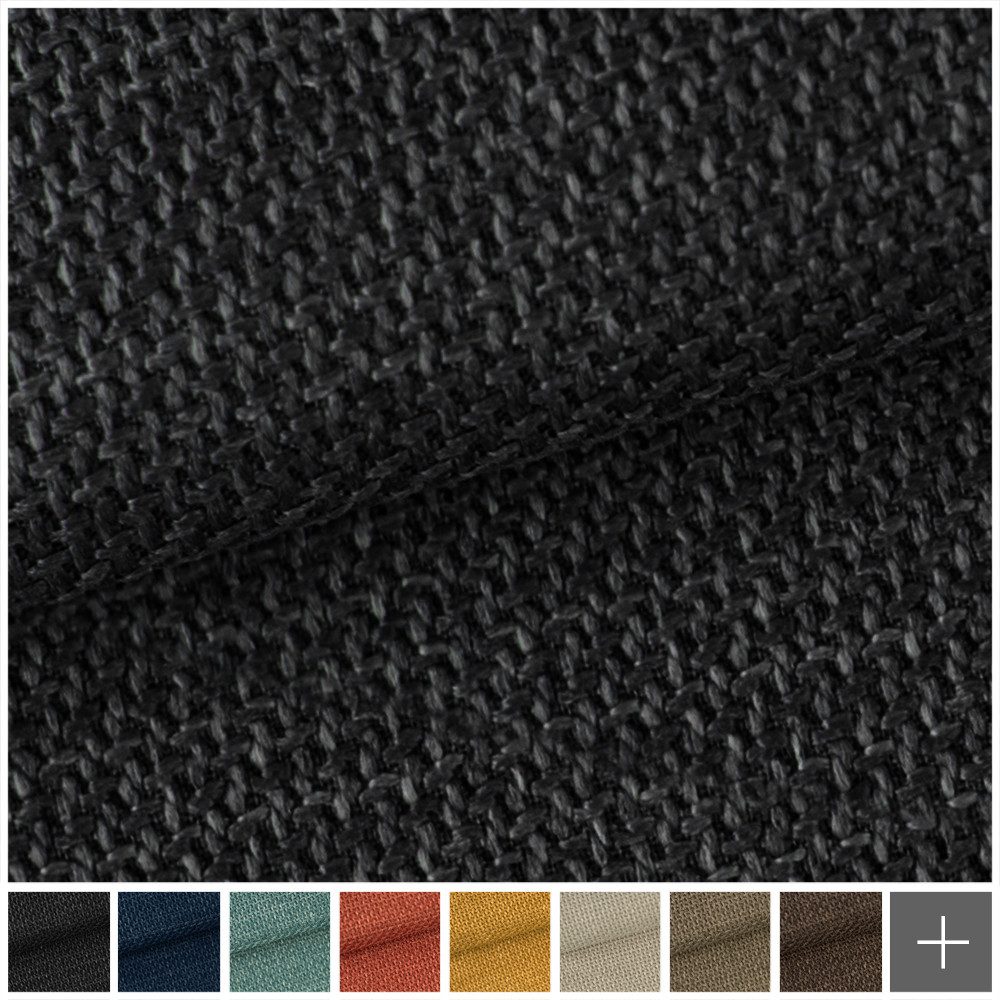 novely® Stoff OTTO - Grob Gewebter Polsterstoff - UV-Beständiger Möbelstoff, Flechtstruktur, Melange, Robust, Pflegeleicht, Meterware, 1lfm