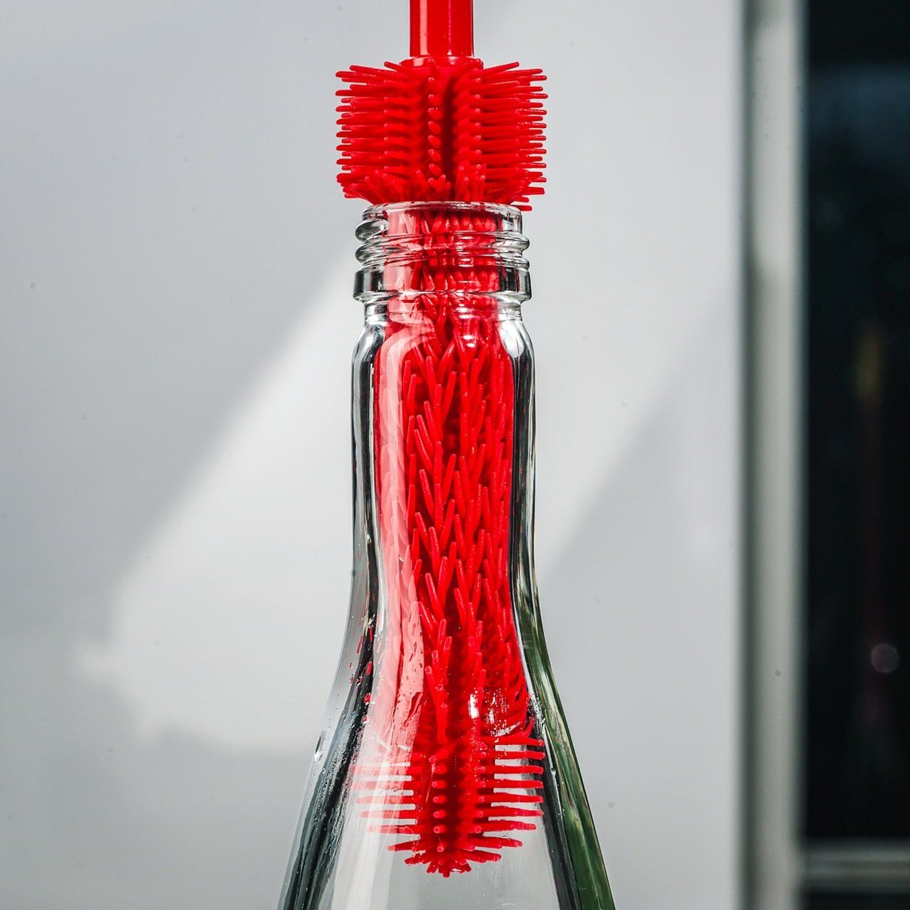 Kochblume Reinigungsbürste Flaschenbürste unerreichbare bisher an kommt rot Stellen SLIM