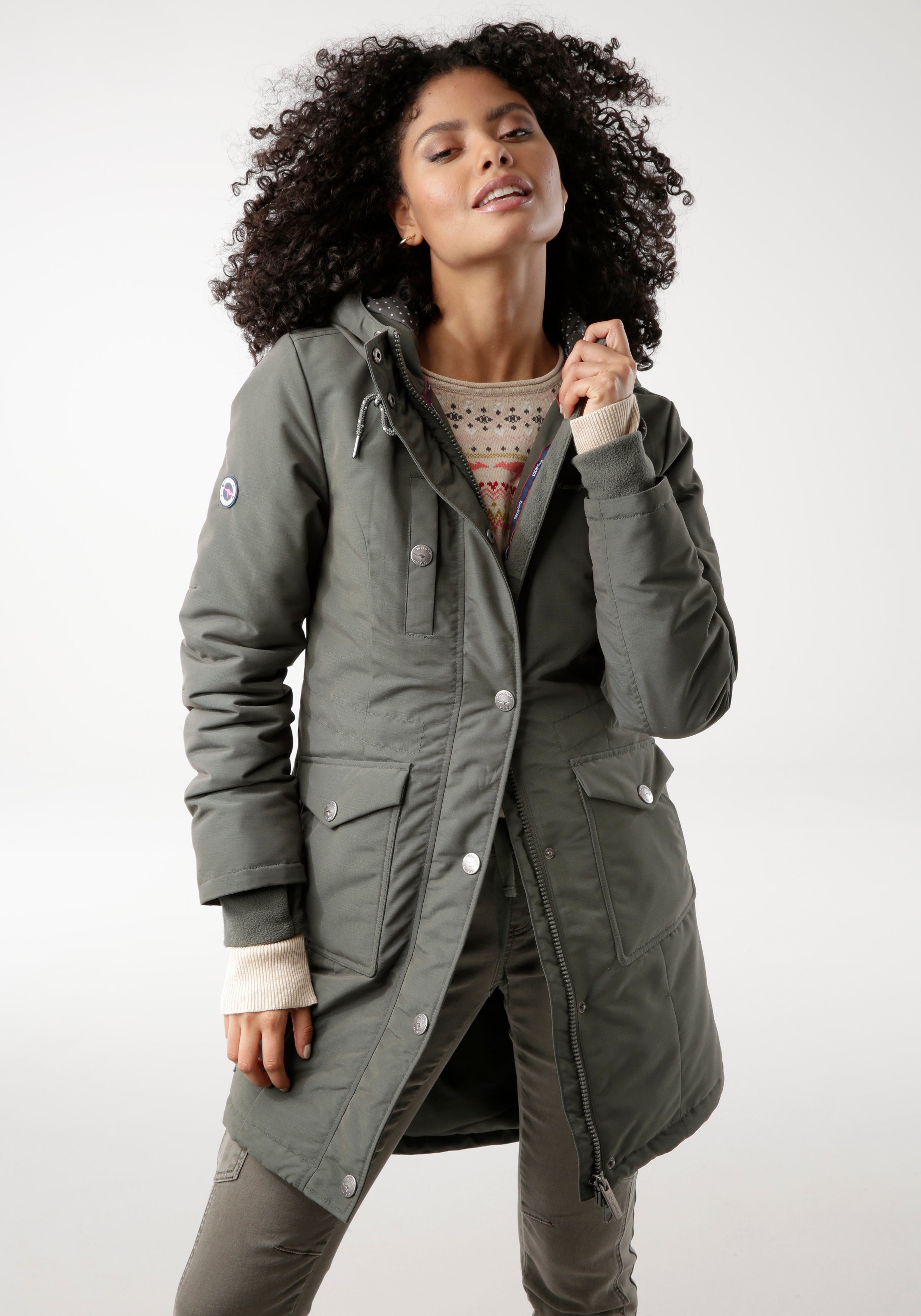 KangaROOS Langjacke für den Übergang, aus leichtem Webmaterial, modisch