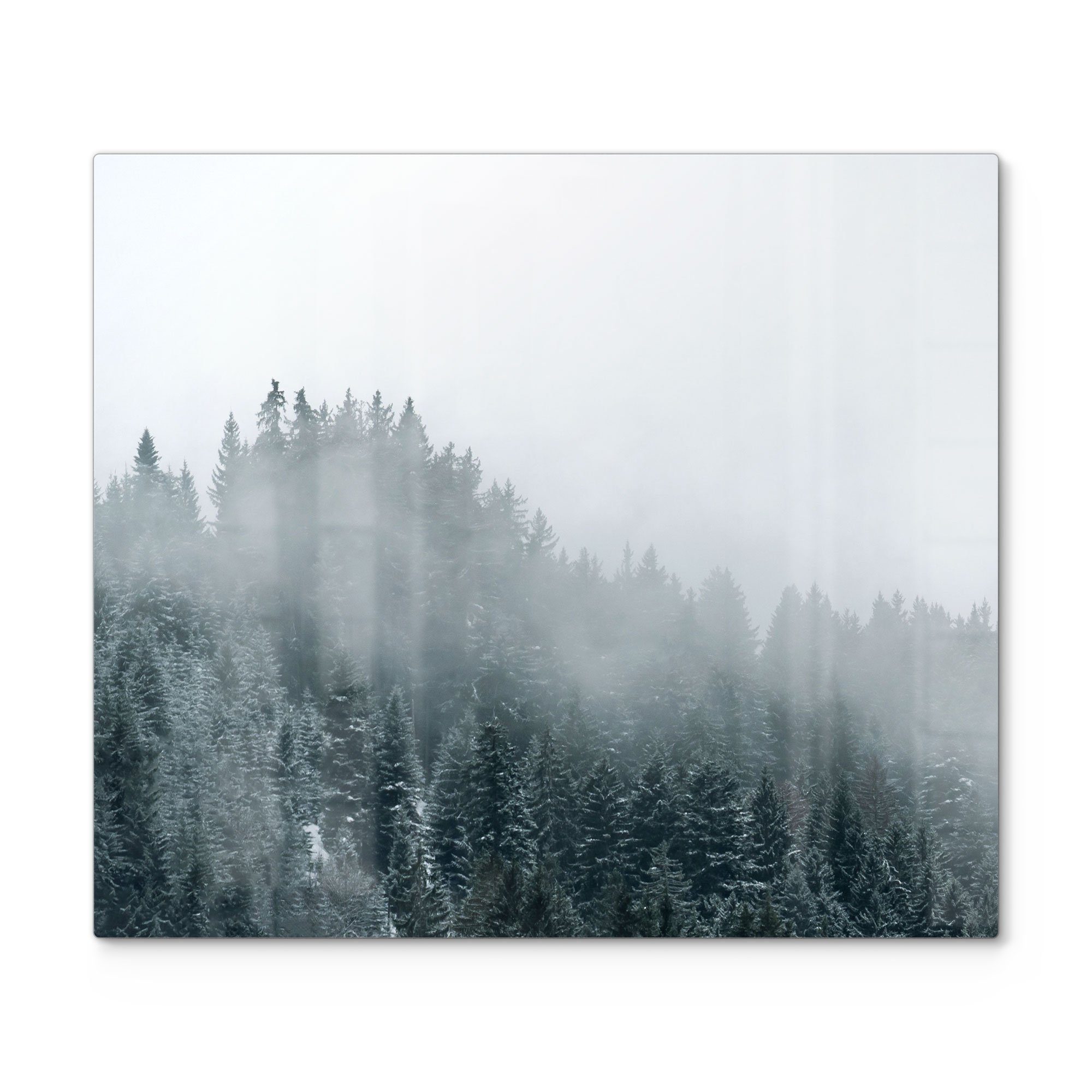 DEQORI Herdblende-/Abdeckplatte 'Nebel über Baumwipfeln', Glas, (1 tlg), Glas Herdabdeckplatte Ceranfeld Herd