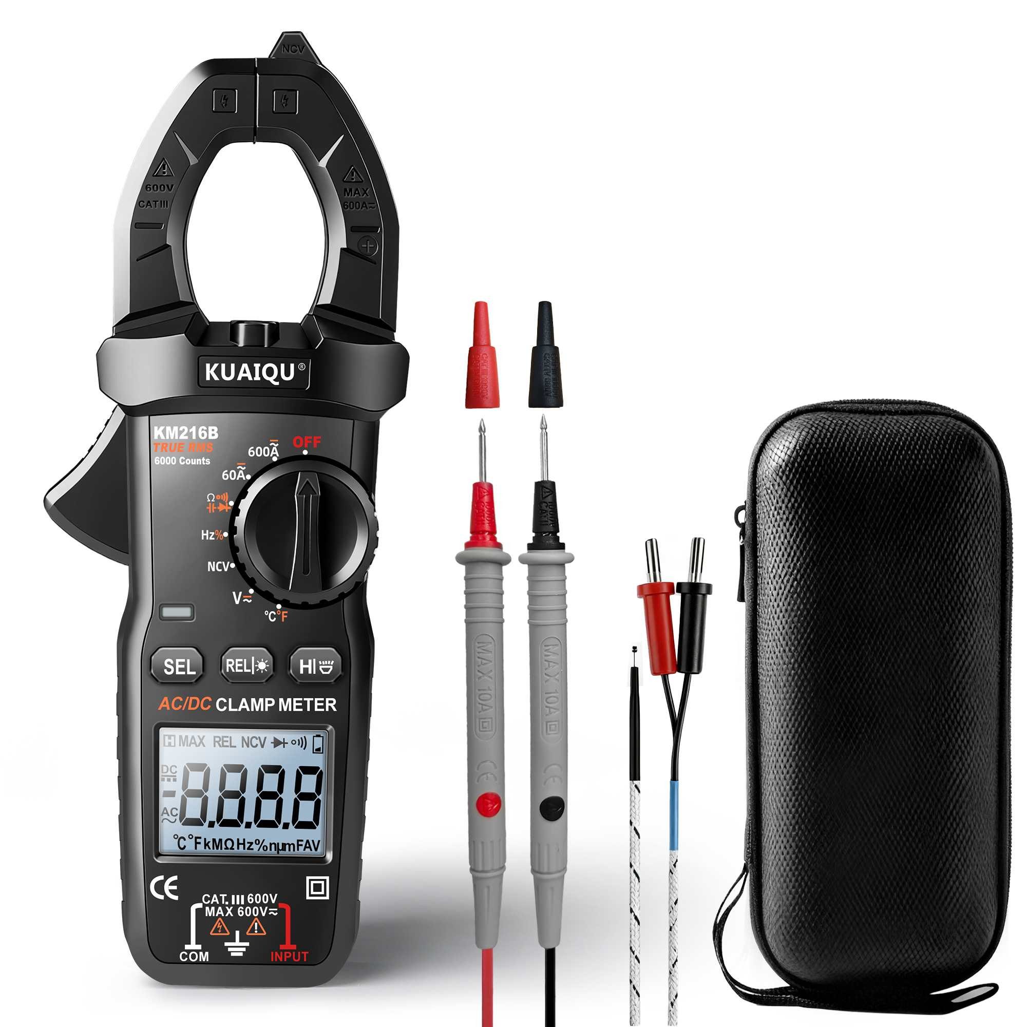 BBWL Multimeter AC/DC-Zangenmultimeter 600A mit NCV, LED-Taschenlampe und LCD-HOLD, für sichere Elektrodiagnose im Haushalt