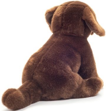 Teddy Hermann® Kuscheltier Labrador sitzend dunkelbraun 25 cm, zum Teil aus recyceltem Material