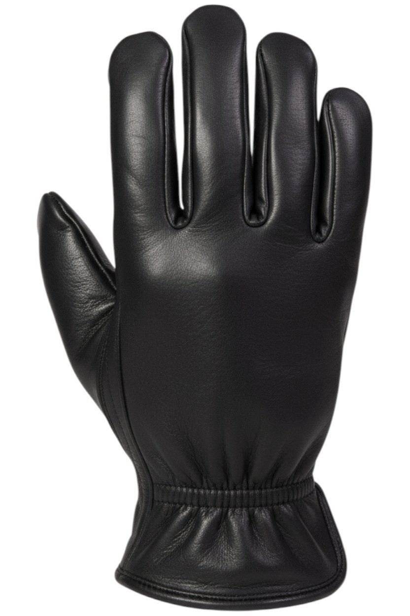 MDM Lederhandschuhe Herren Lederhandschuhe Motorrad Sommer leicht flexibel schwarz (1 Paar Motorradhandschuhe) Rutschhemmende Innenhand für sicheren Halt