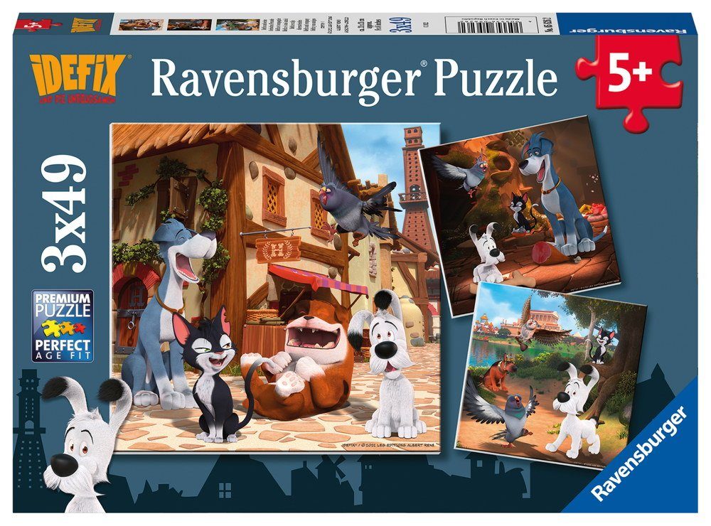 Ravensburger Puzzle seine 3 Idefix Puzzle 49 und tierischen x Puzzleteile 49 Freunde Teile 05626