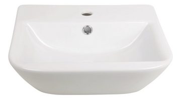aquaSu Waschbecken leNado (Hänge-Waschtisch, 1-St., Handwaschbecken), 45 cm, Handwaschbecken, Keramik, Weiß, 570145