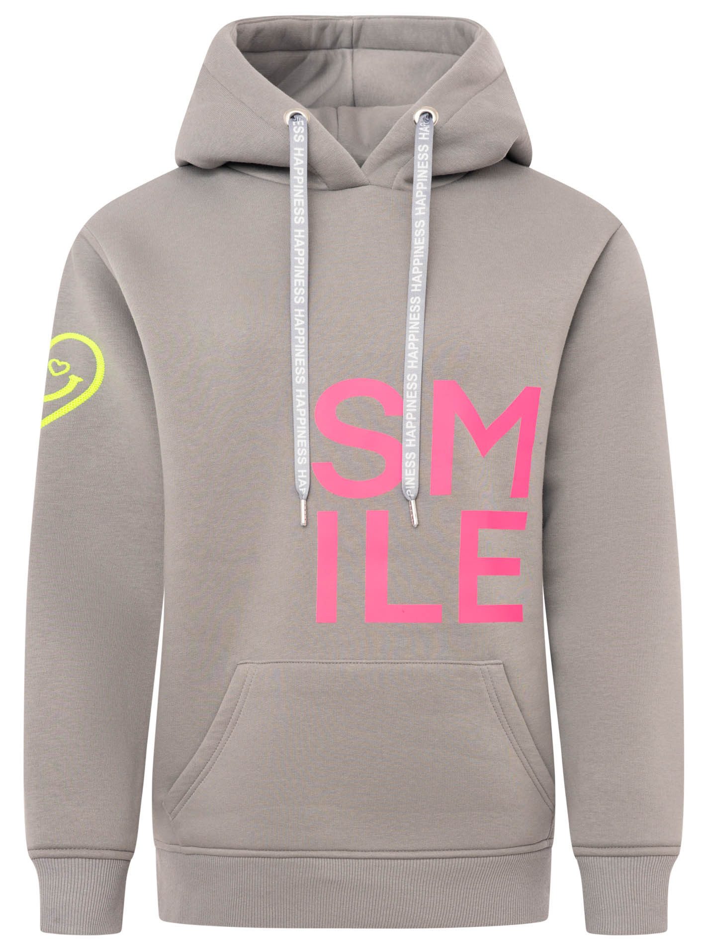 Zwillingsherz Hoodie "Alissa" Langarm, Kapuze, Neon-Details, Kordelzug, Fro günstig online kaufen