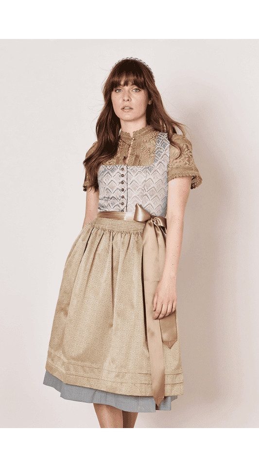 KRÜGER COLLECTION Dirndl Dirndl Carsta (70cm) - hellgrau