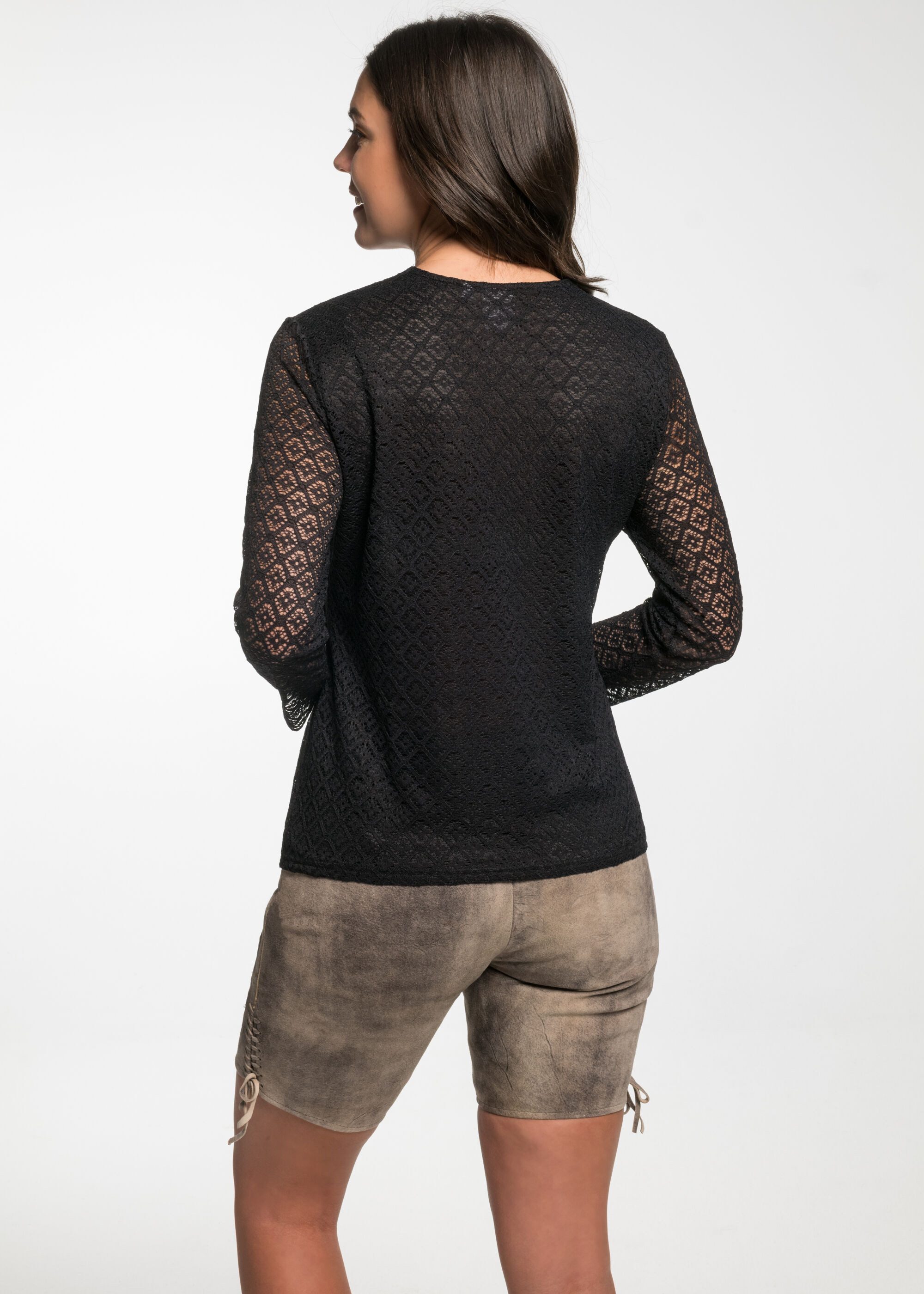 Spieth & Wensky Trachtenbluse Eva S&W Label am Blusensaum