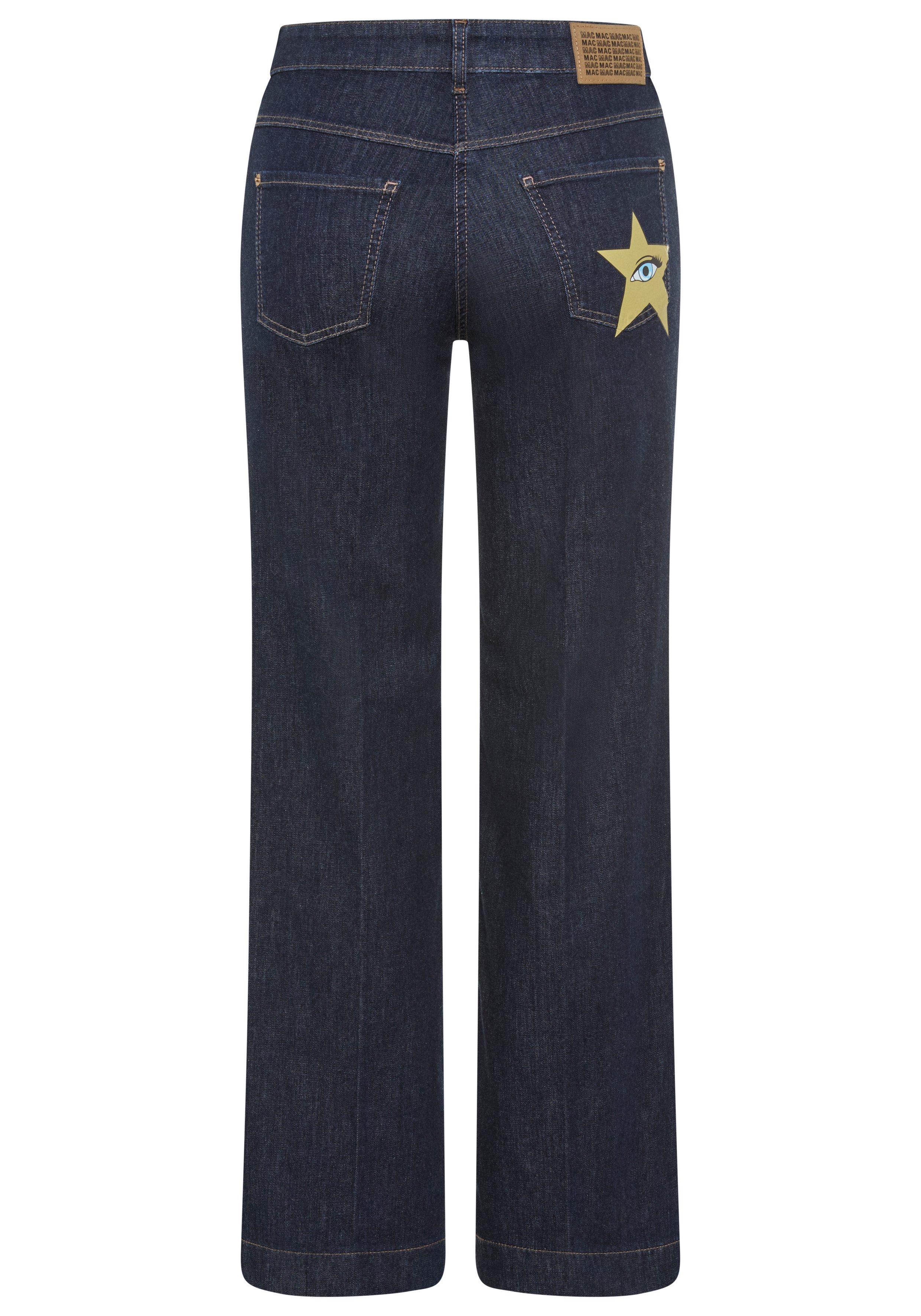MAC 5-Pocket-Jeans WIDE star mit Aufdruck günstig online kaufen