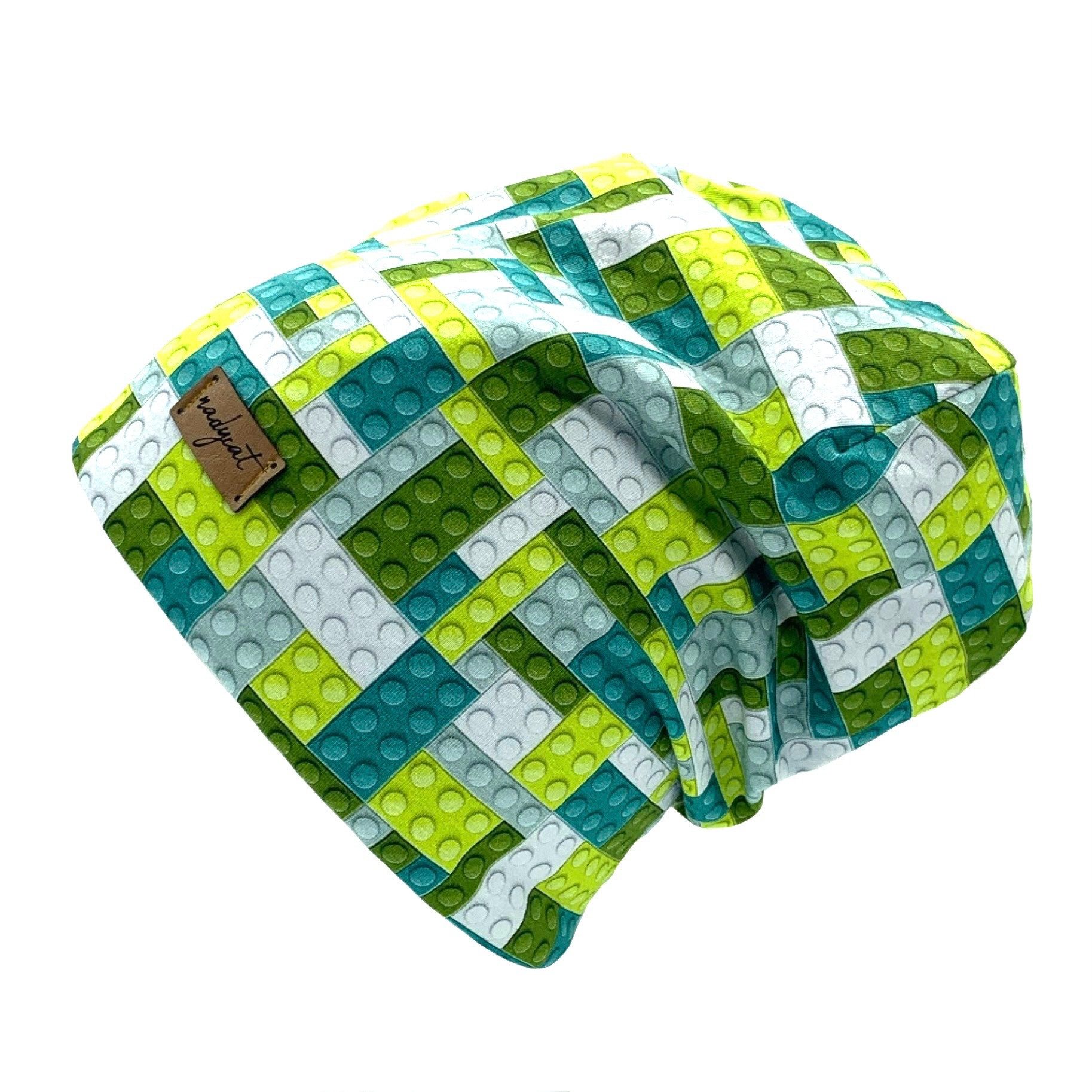 nadycat Beanie BAUSTEINE grün (2-St., Beanie mit passendem Loop) handgefert günstig online kaufen