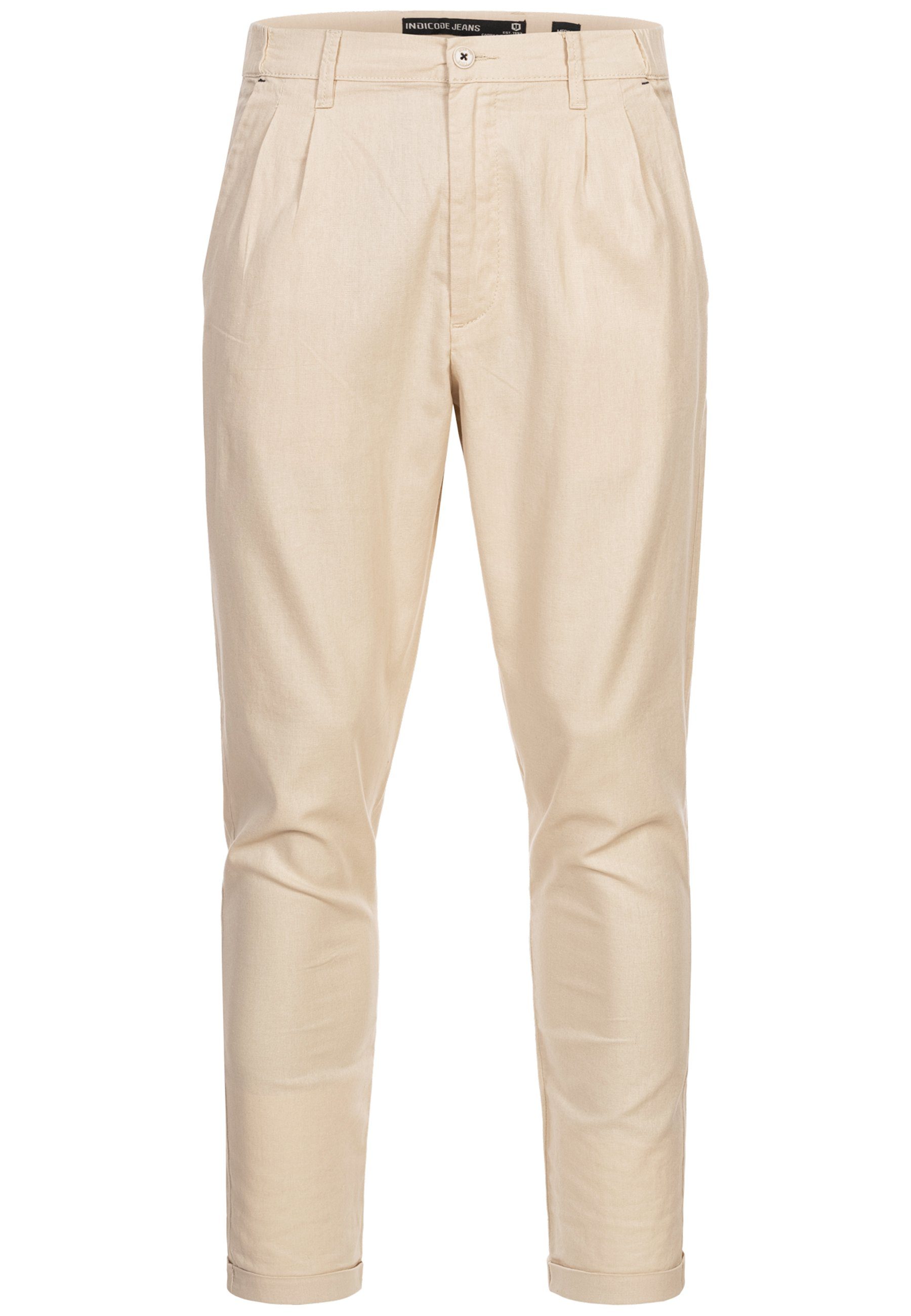 Indicode Leinenhose Cunningham Fog