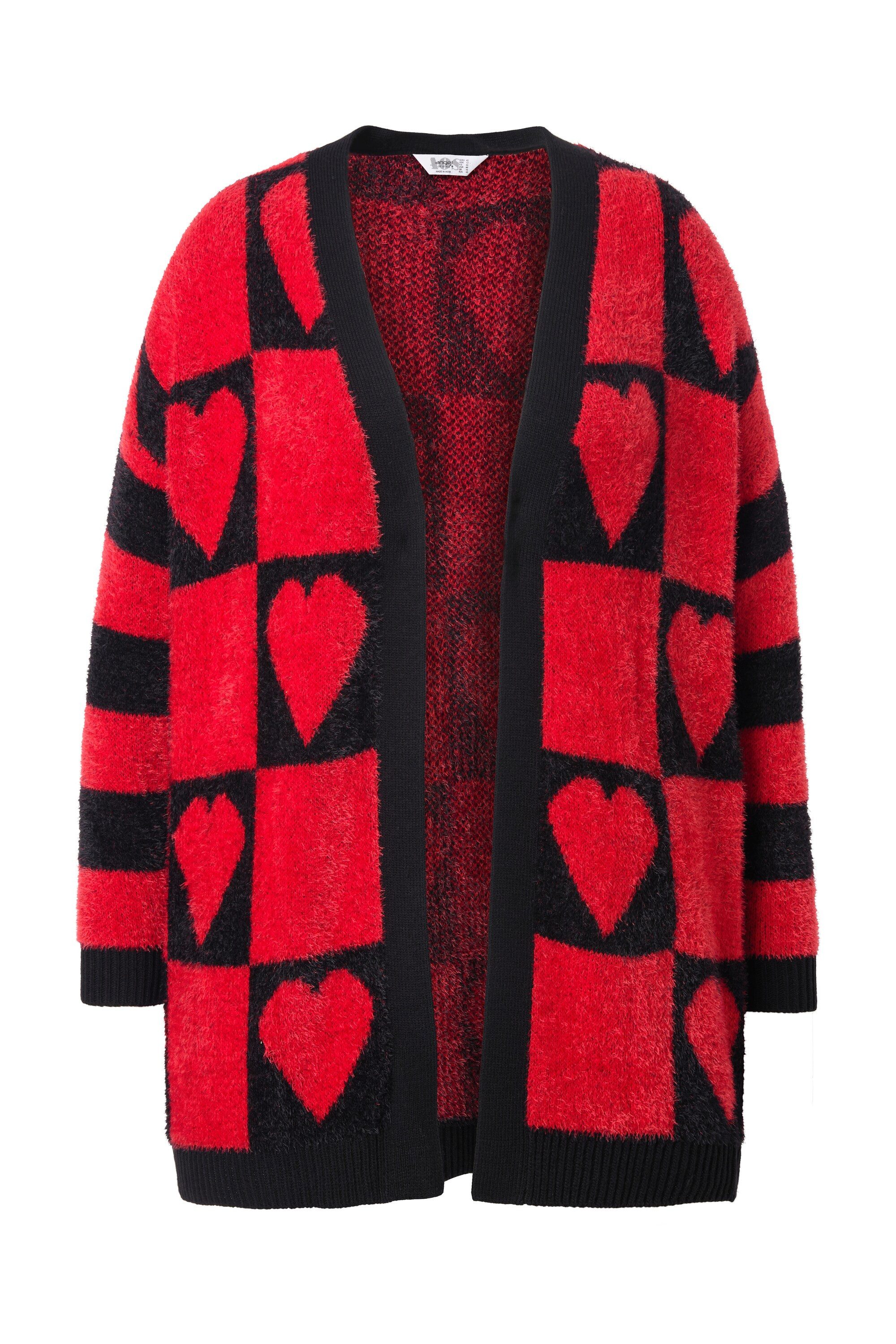 Angel of Style Strickjacke Strickjacke Straight Fit Herz-Muster günstig online kaufen