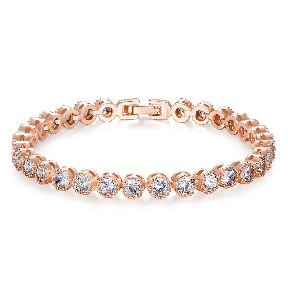 Kim Johanson Tennisarmband Emma (1-tlg), mit Zirkonia Kristalle Rosegold