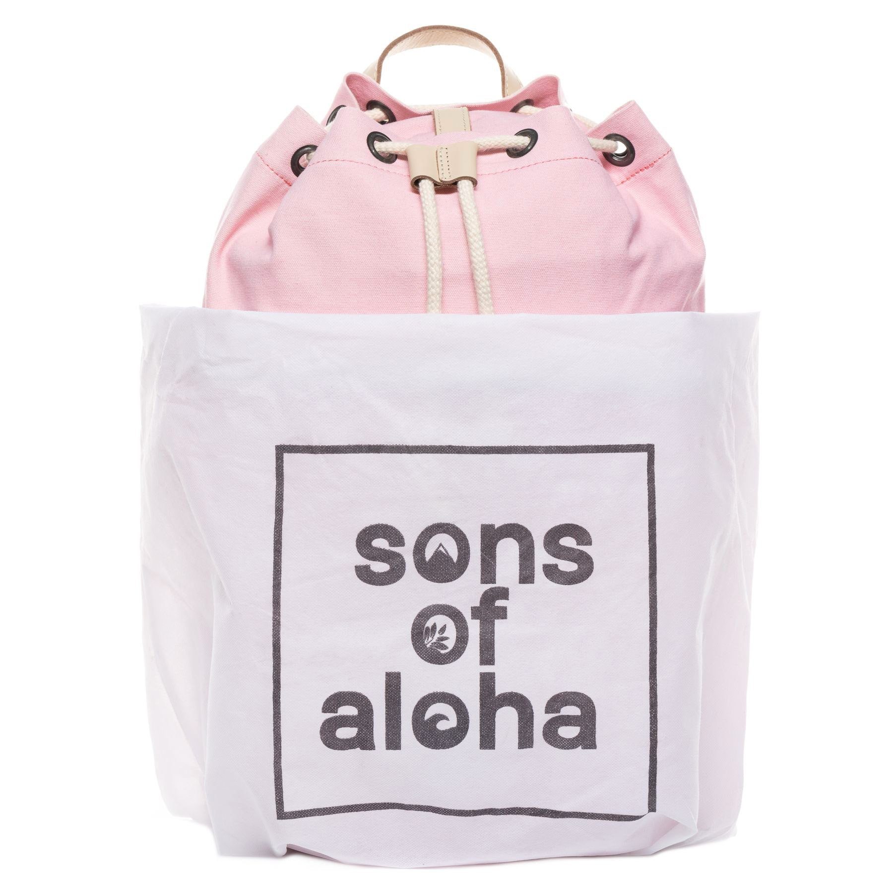 Seesack Canvas und ALOHA SONS aus Baumwolle OF rosa-beige handgefertigt Rucksack Backpack »MALU«, groß Matchsack