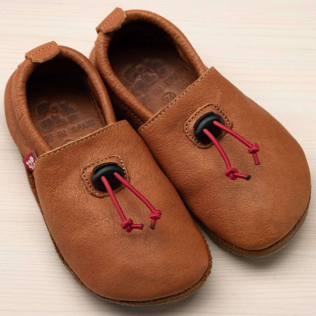 Hausschuh POLOLO Kordel, Kinderschuhe, Barfußschuh Unisex mit Hellbraun