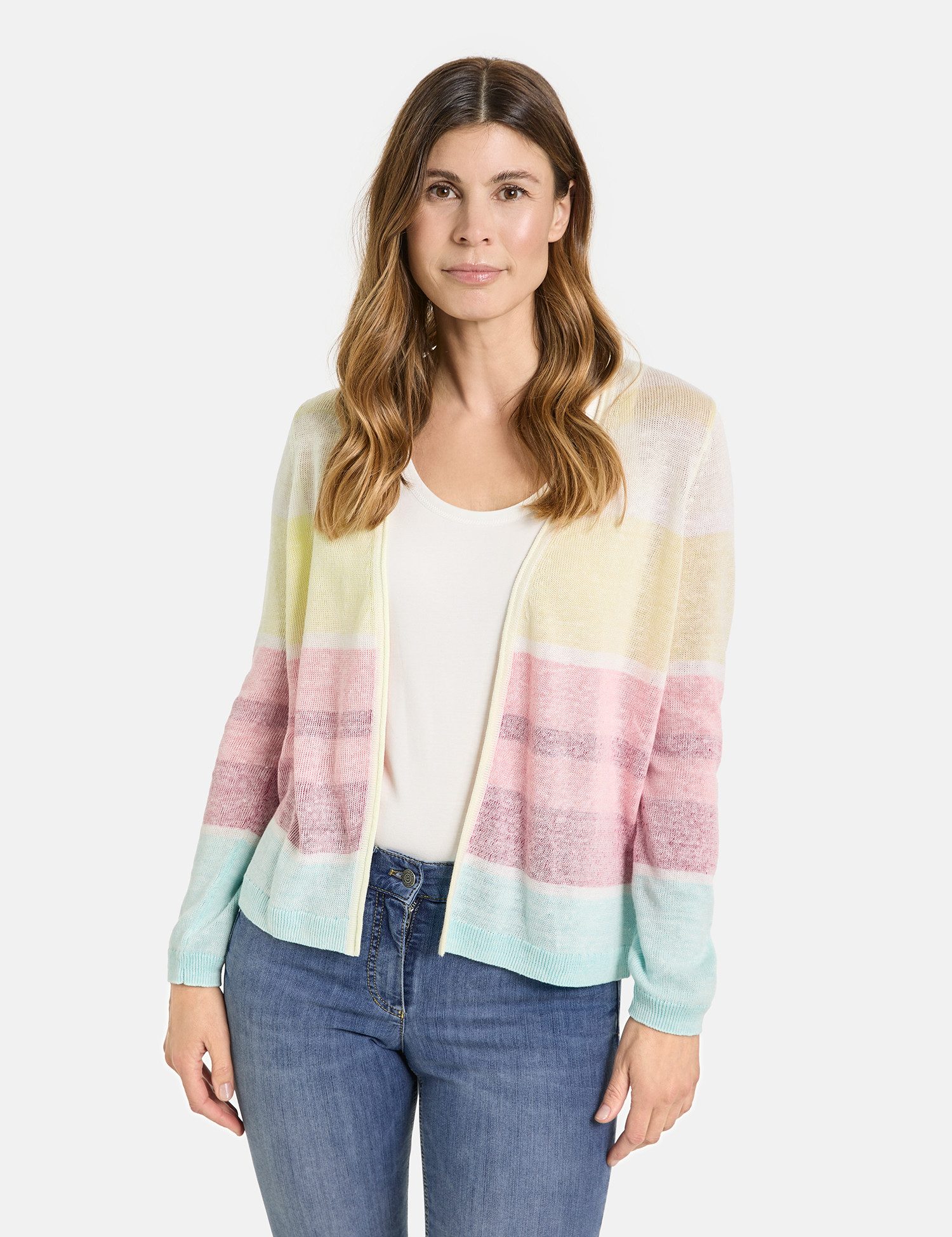 GERRY WEBER Cardigan Offener Cardigan mit Colourblocking