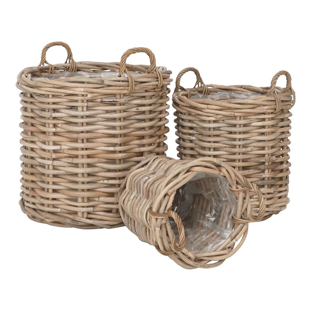 House Nordic Allzweckkorb Burton Körbe Set von 3 Natur.