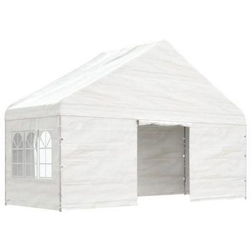 vidaXL Partyzelt Pavillon mit Dach Weiß 5,88x2,23x3,75 m Polyethylen
