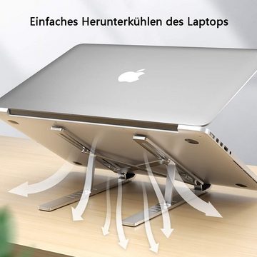 Houhence Laptop-Ständer, verstellbar, Aluminium, faltbar, für Schreibtisch Laptop-Ständer