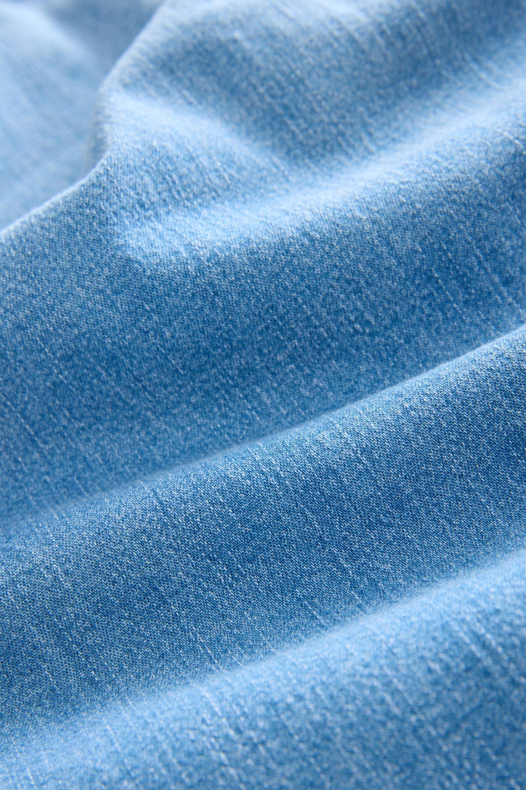 Next Jeanshemd Enge Jeansbluse im Westernstil 100 % Baumwolle (1-tlg)