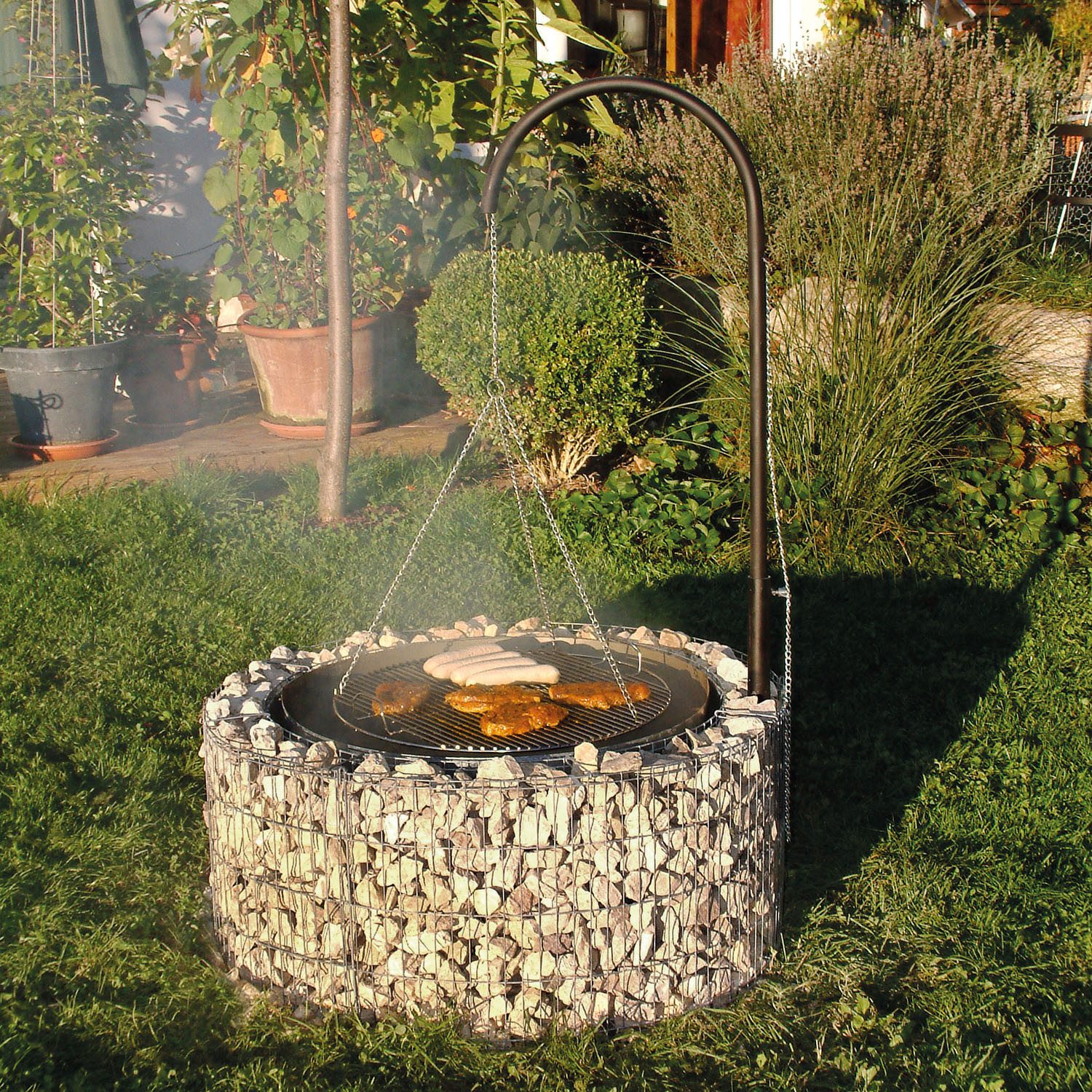 Bellissa Holzkohlegrill Feuerstelle Grillgalgen Grillrost - Schwenkgrill - DIY 92x40cm – Bild 3 von 5